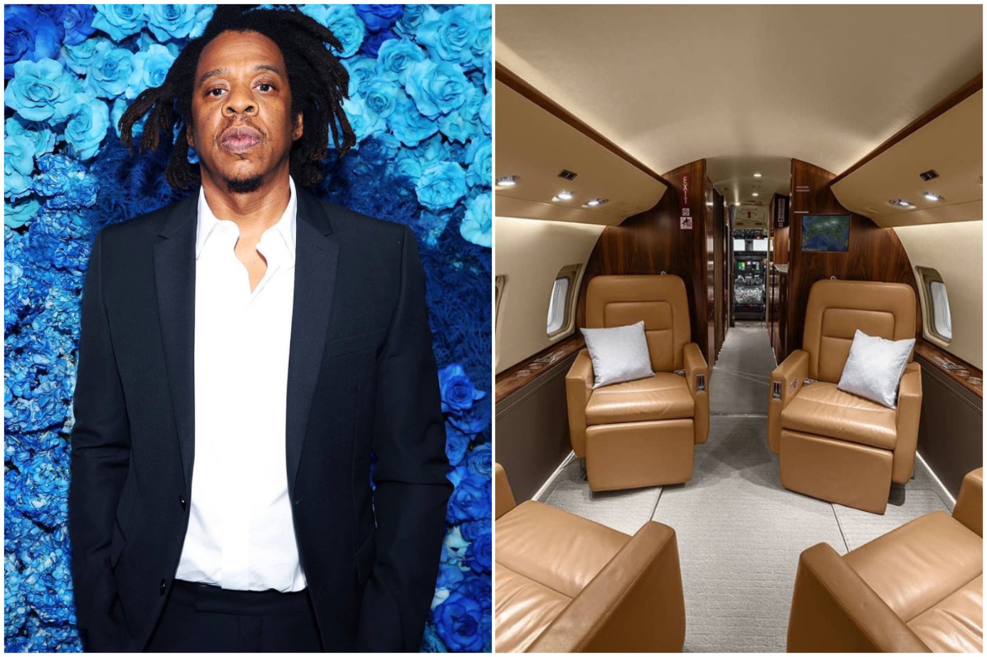 Jay-Z is worth US$1.3 billion and currently owns a Bombardier Challenger 850 with his wife Beyoncé. Photos: @allthingsjayz/Instagram; Business Aviation World/Facebook