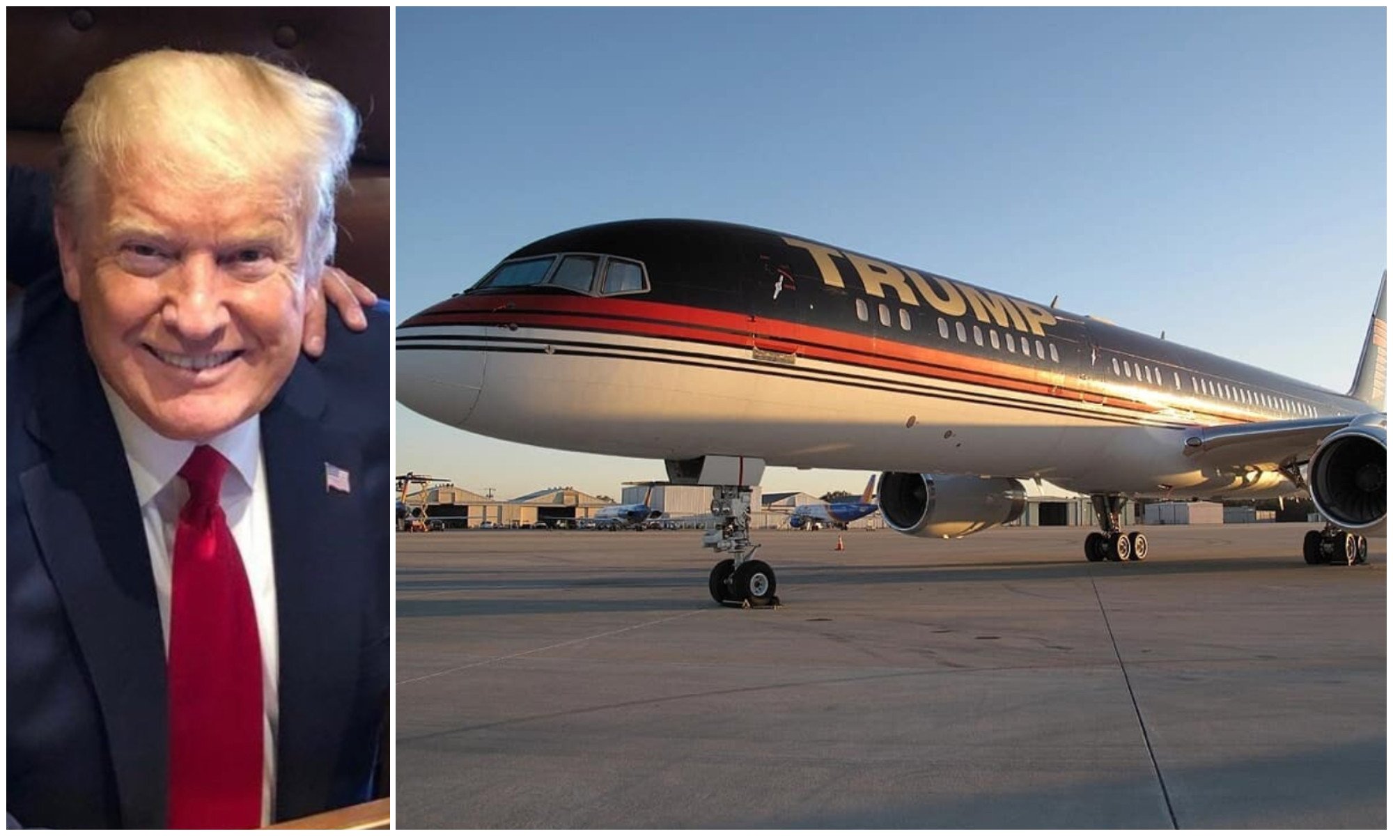 Donald Trump is known to enjoy fast food aboard his loud, proud private plane. Photos: @realdonaldtrump, @boeing7572j4/Instagram