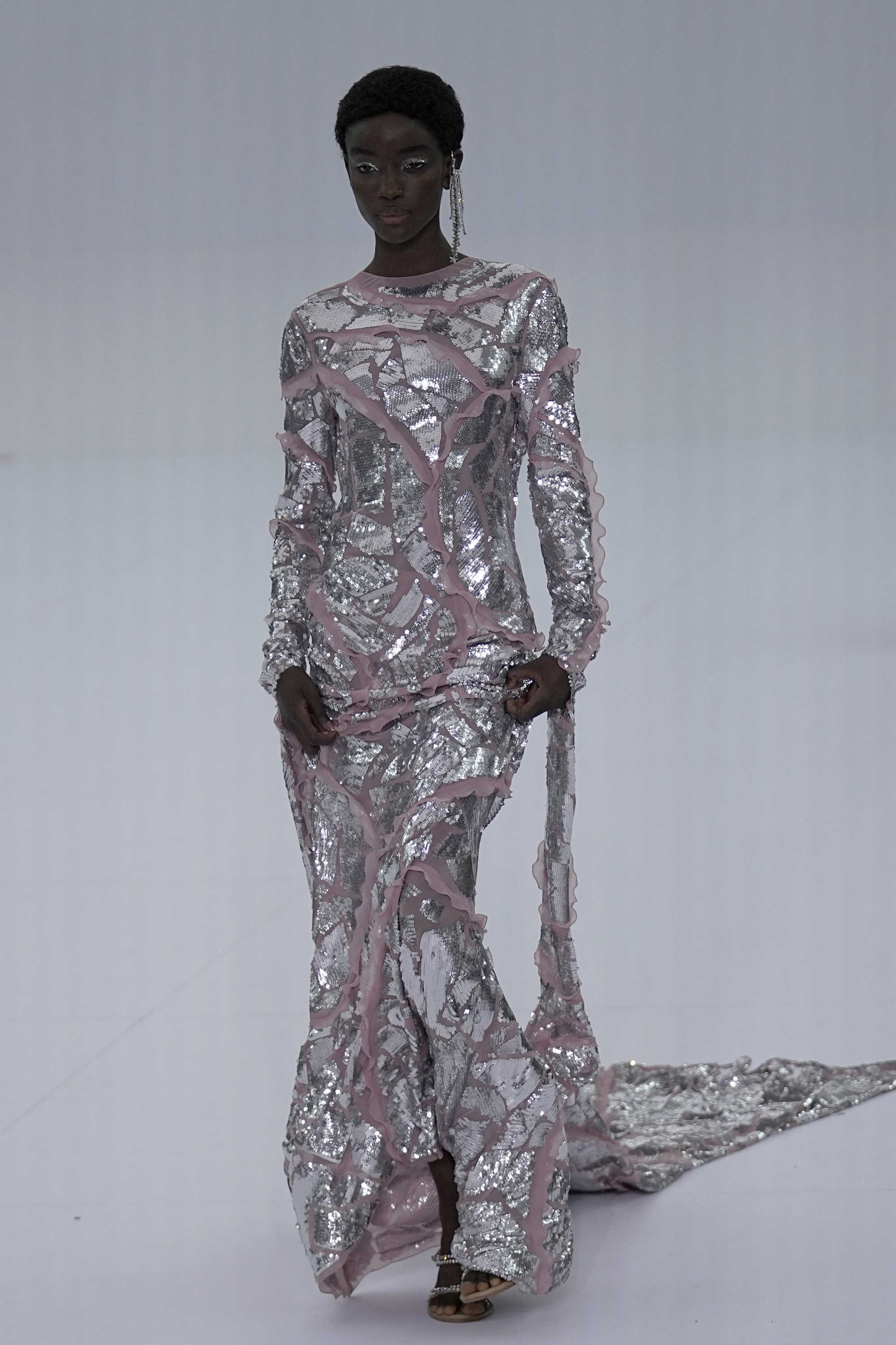 Fendi’s autumn/winter 2022-23 haute couture collection was unveiled at Paris Fashion Week. Photo: AP