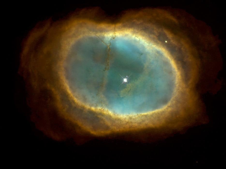 The Southern Ring Nebula, which is visible in the southern hemisphere. Nasa said the first cosmic images from the James Webb Space Telescope to be released July 12, will include unprecedented views of distant galaxies, bright nebulae, and a faraway giant gas planet. Photo: Nasa