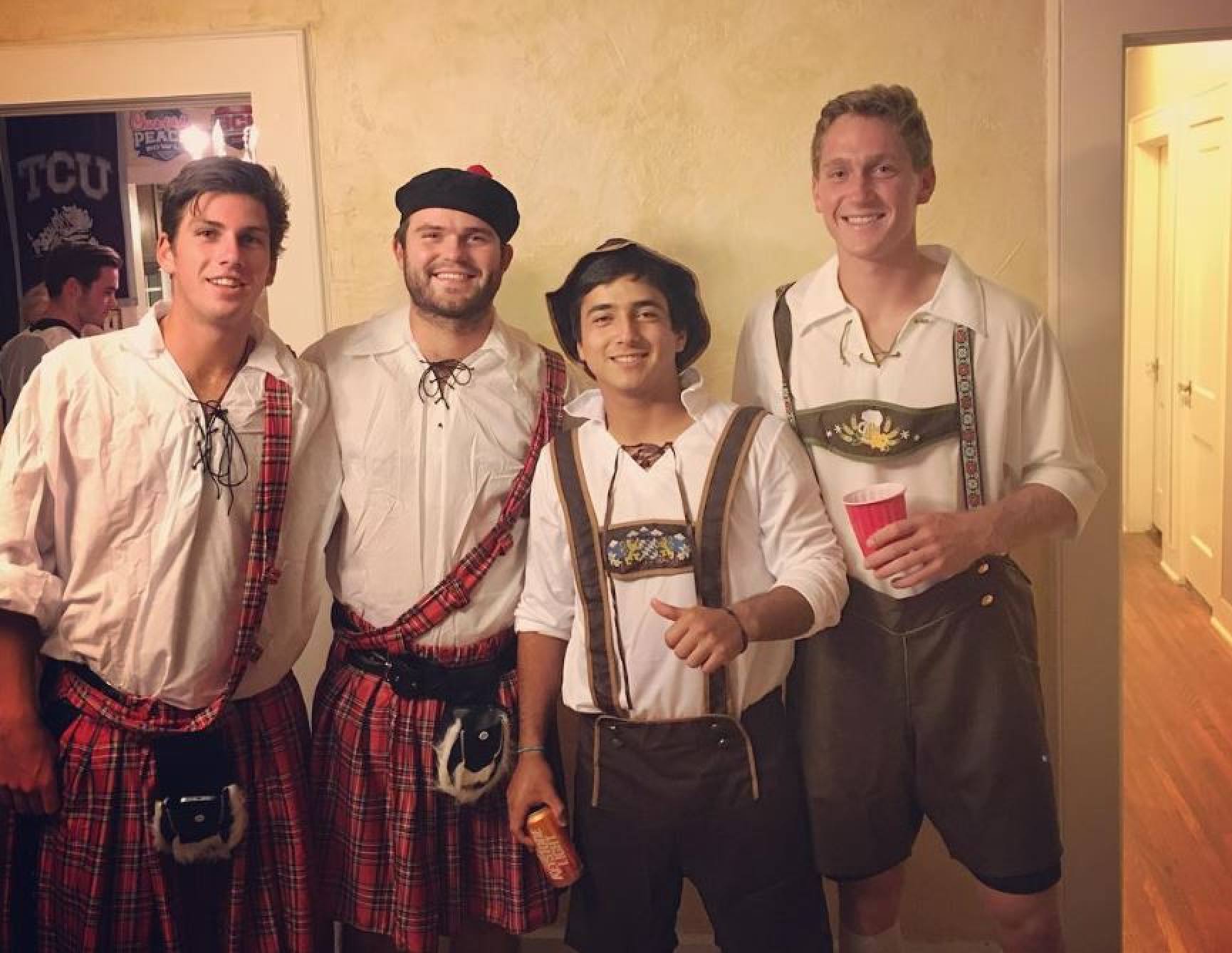 Cameron Norrie in costume for a university party – but one such night of drinks eventually led to an unfortunate moped accident. Photo: @norriee/Instagram