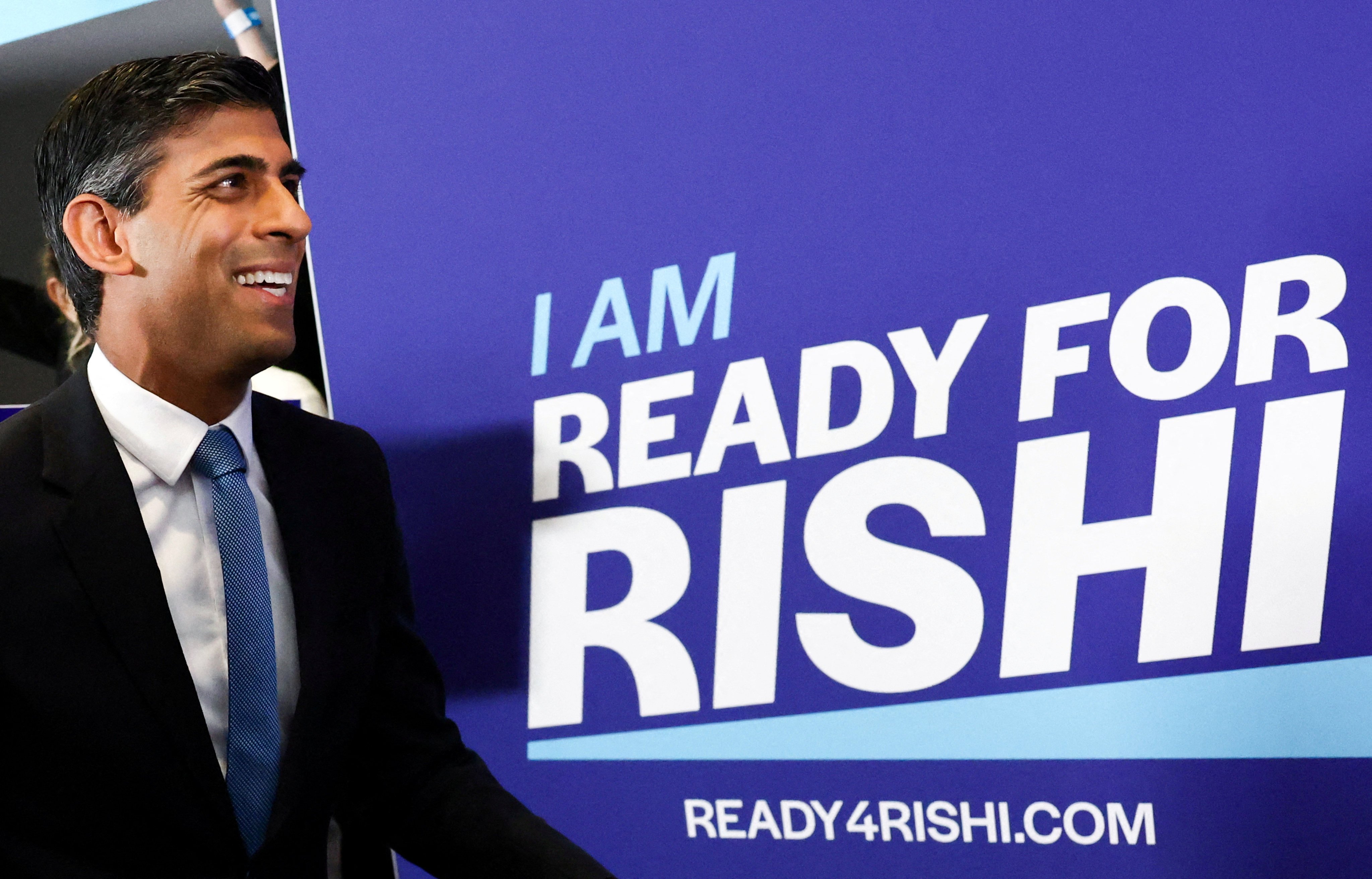 Rishi Sunak at the launch of his campaign to be Conservative Party leader and prime minister. Photo: Reuters