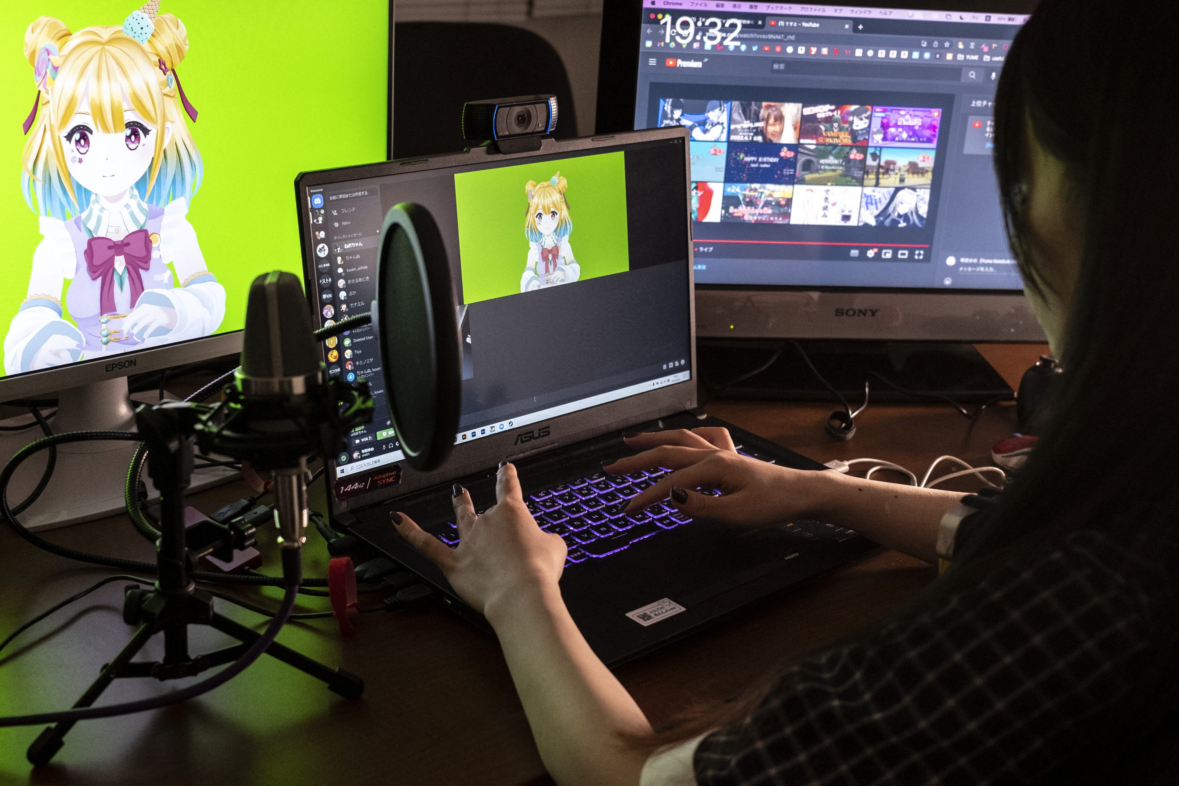 Mayu Iizuka, a virtual YouTuber, preparing for a live-stream in Tokyo. Virtual YouTubers have transformed a niche Japanese subculture into a thriving industry where top accounts can rake in more than US$1 million a year. Photo: AFP
