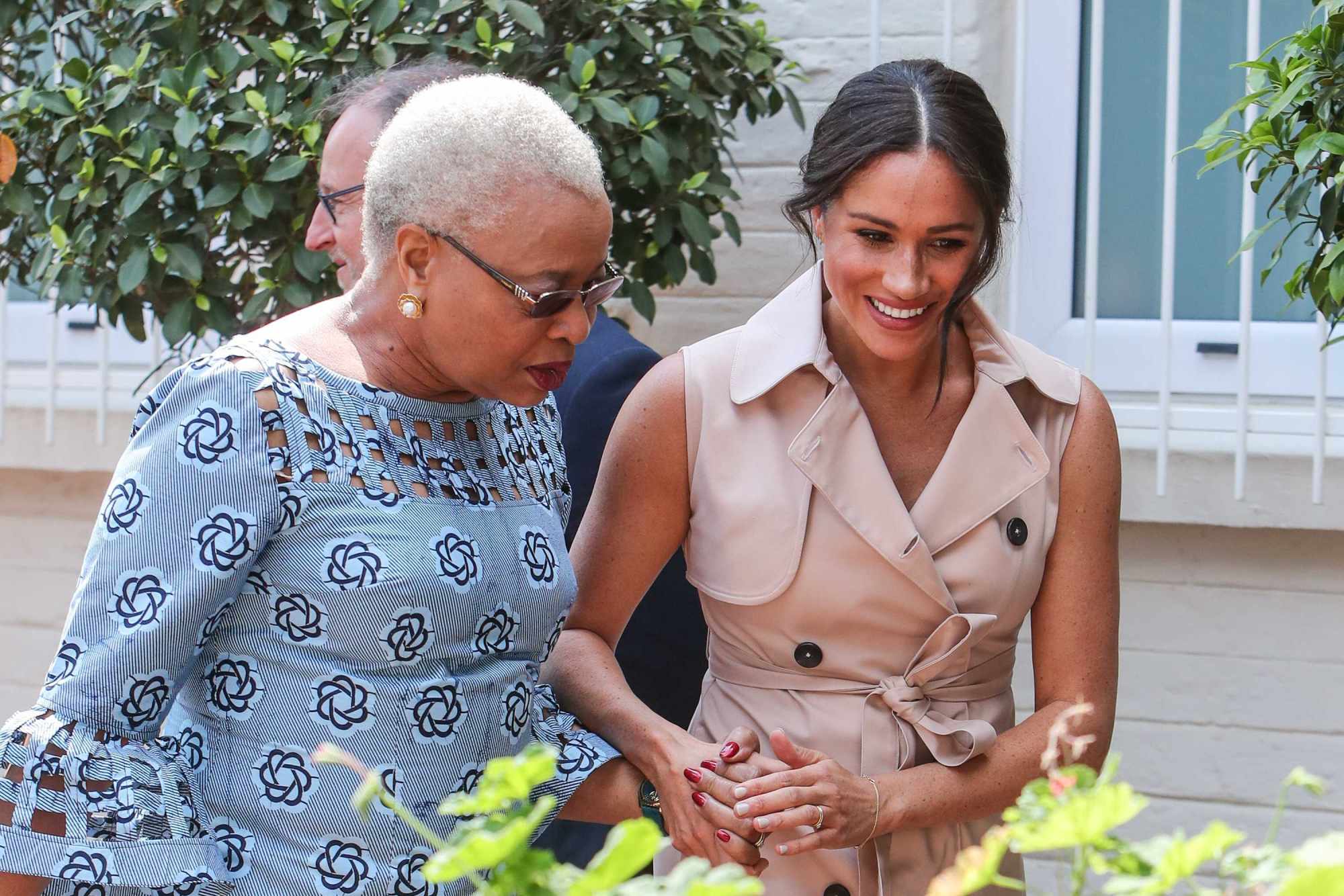 Meghan Markle and Nelson Mandela’s widow, Graça Michal, in Johannesburg. Photo: Getty Images