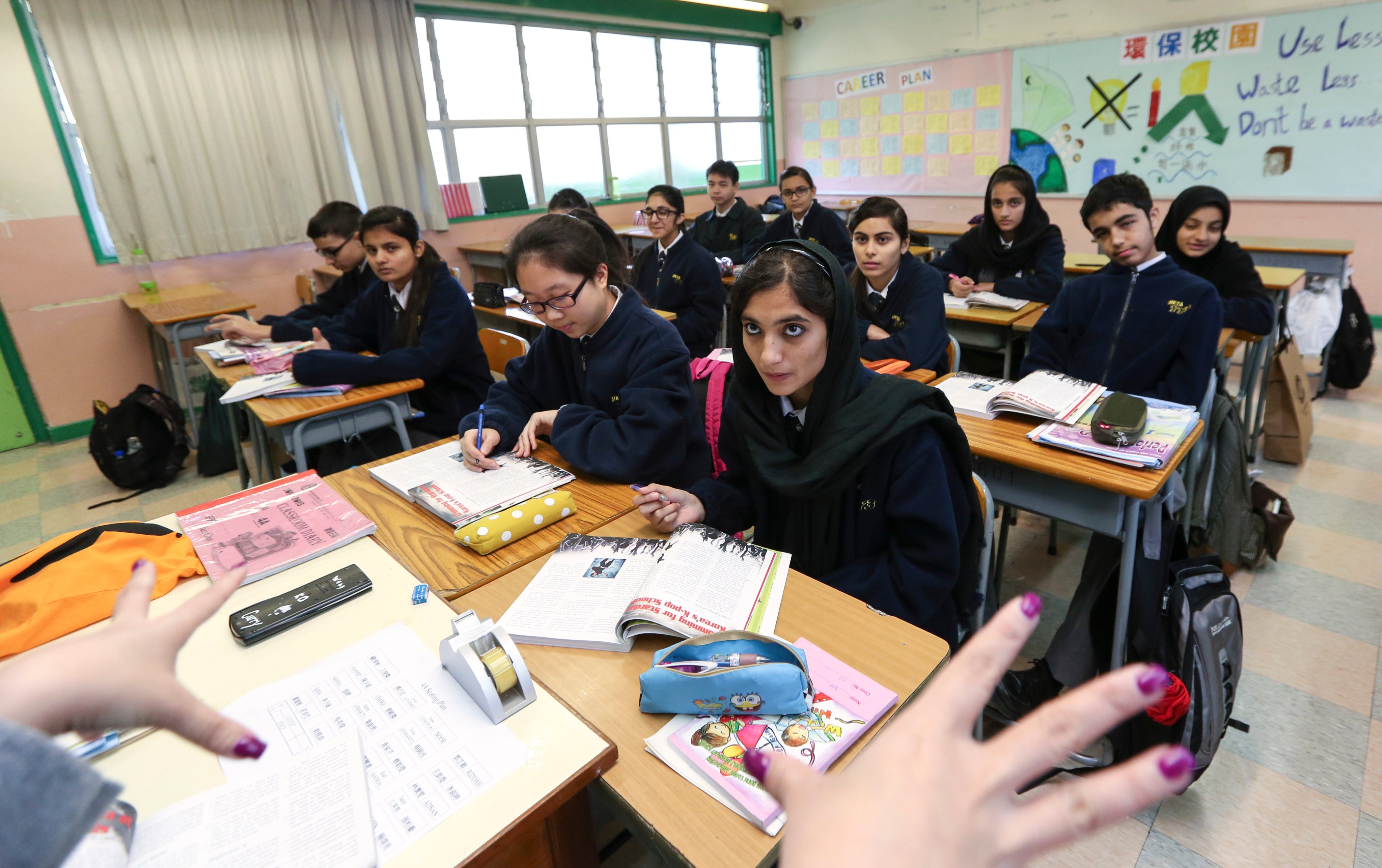 Non-Chinese speaking students at a secondary school in Tseung Kwan O in 2015. The lack of progress in boosting the Chinese language proficiency of Hong Kong’s ethnic minority students has long been discussed. Photo: SCMP