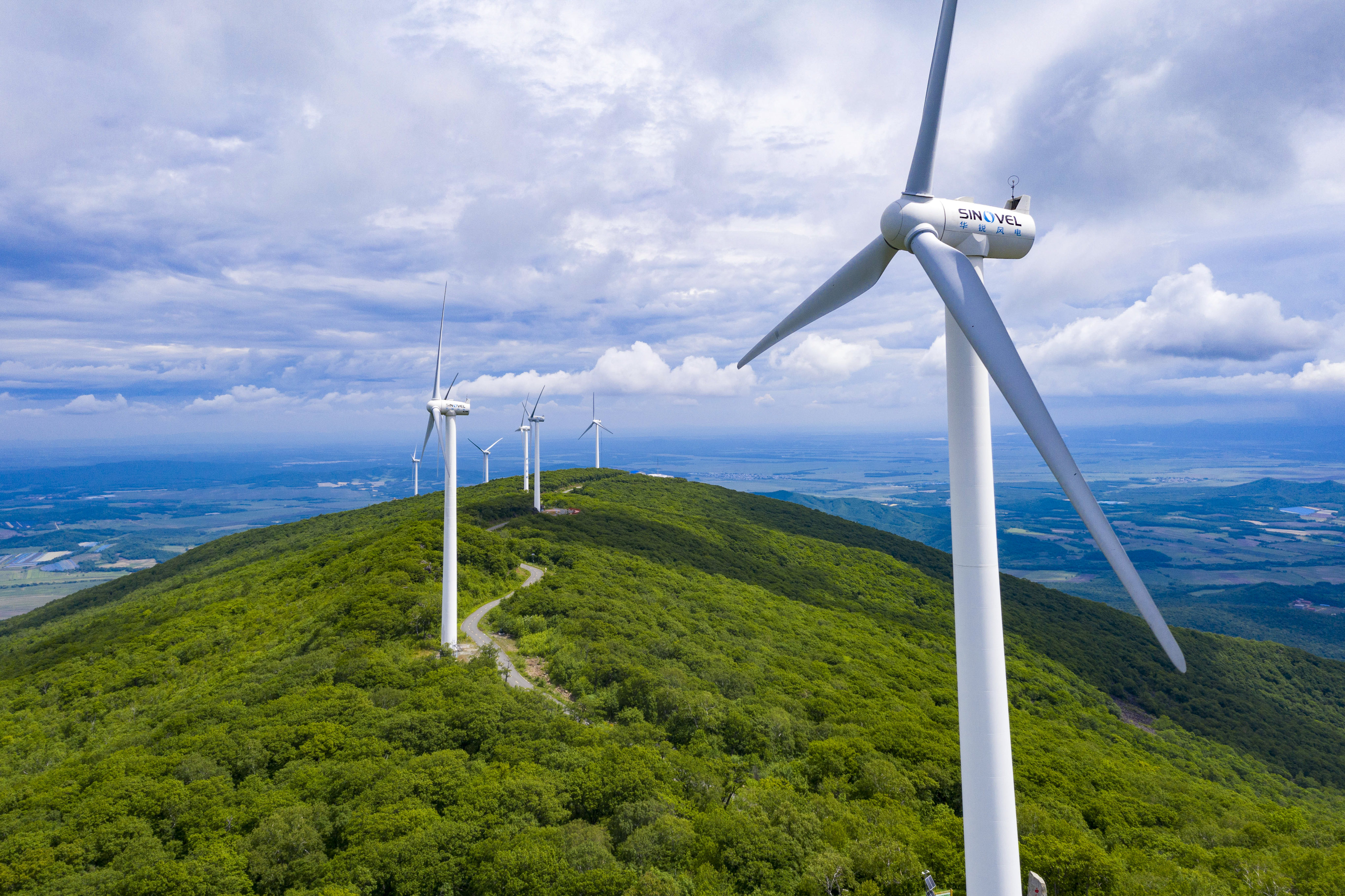 Wind turbines stretch into the distance in Dadingzi Mountain Forest Park, Raohe, in China’s Heilongjiang province, on June 19. Just because the tech bubble has burst doesn’t mean there are no worthwhile roads left to take. Photo: Xinhua