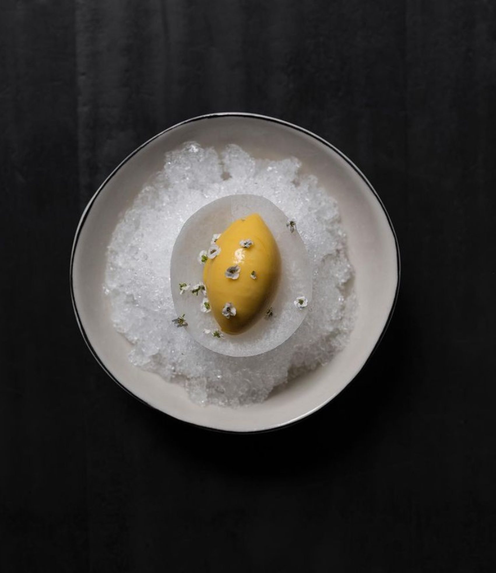 Jicama, pineapple mango sorbet from Pujol in Mexico City. Photo: courtesy of Instagram/@pujolrestaurant