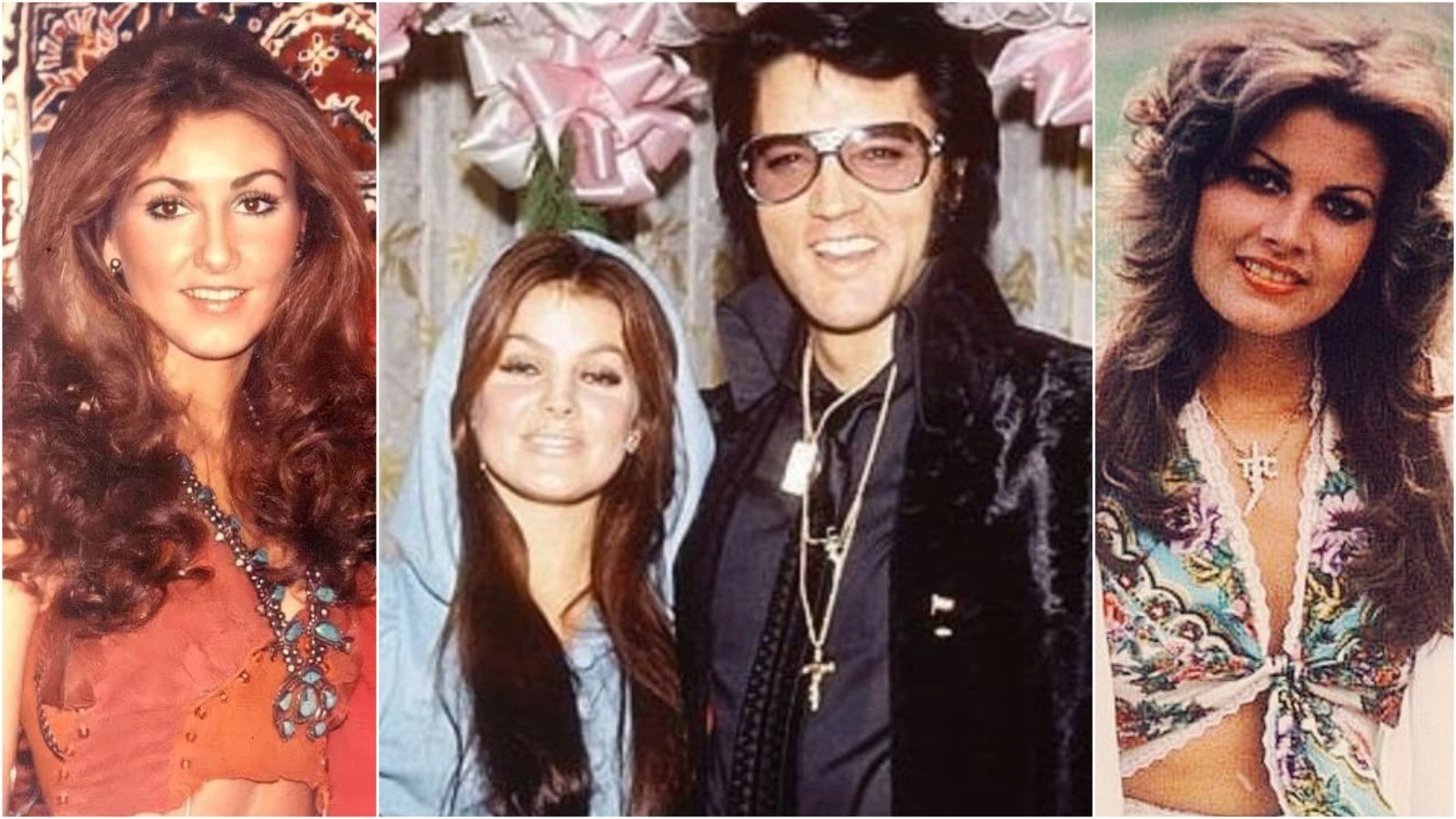 Elvis Presley was romantically connected to Linda Thompson, Priscilla Presley and Ginger Alden. Photos: @elvis__and__priscilla @night_rose_elvis.presley_ajr, @ginger_alden_fan/Instagram