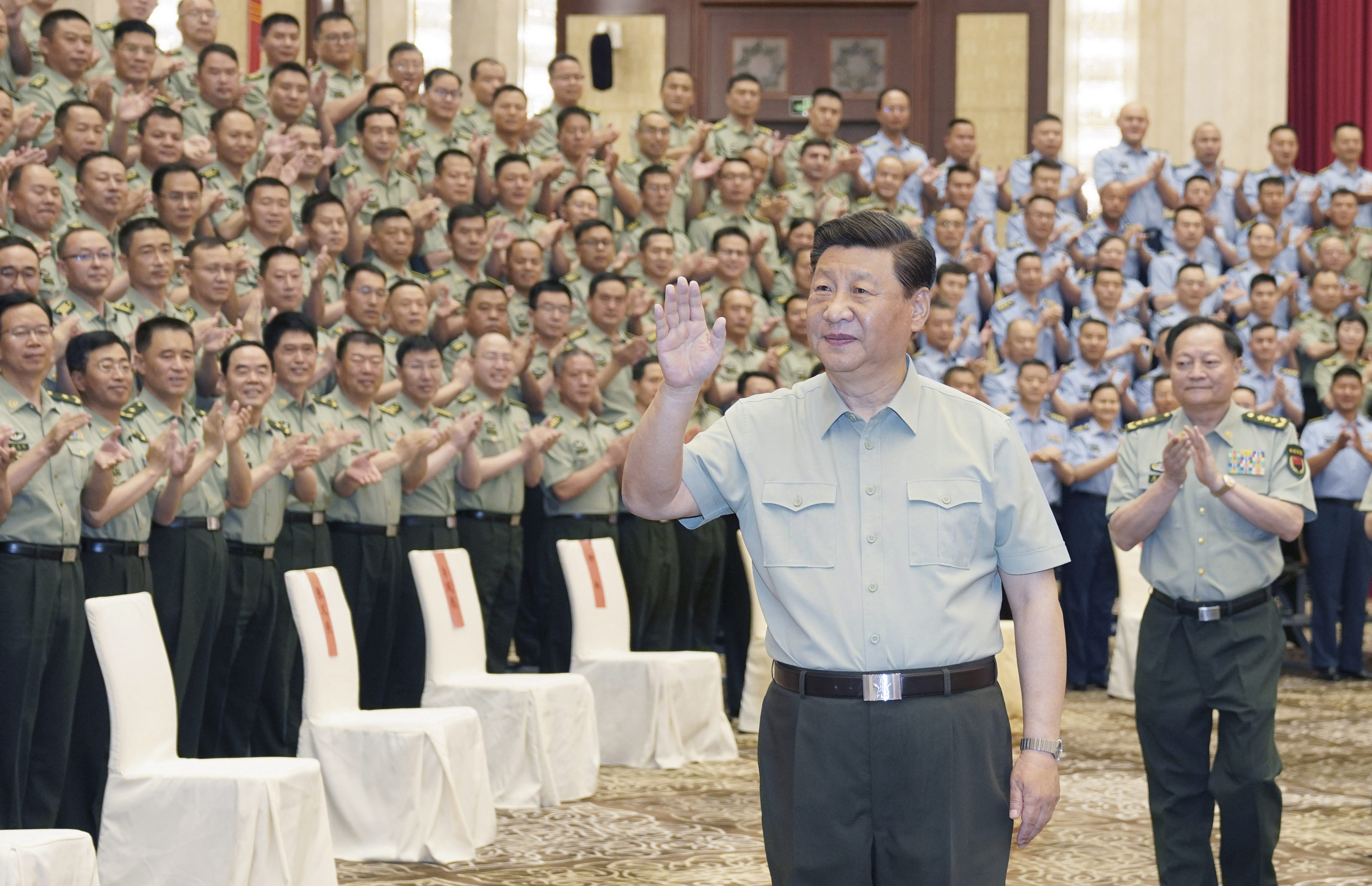 Chinese President Xi Jinping on an inspection tour of People’s Liberation Army officers in Xinjiang on Friday. Xi has introduced military reforms meant to enhance the PLA’s combat readiness. Photo: Xinhua