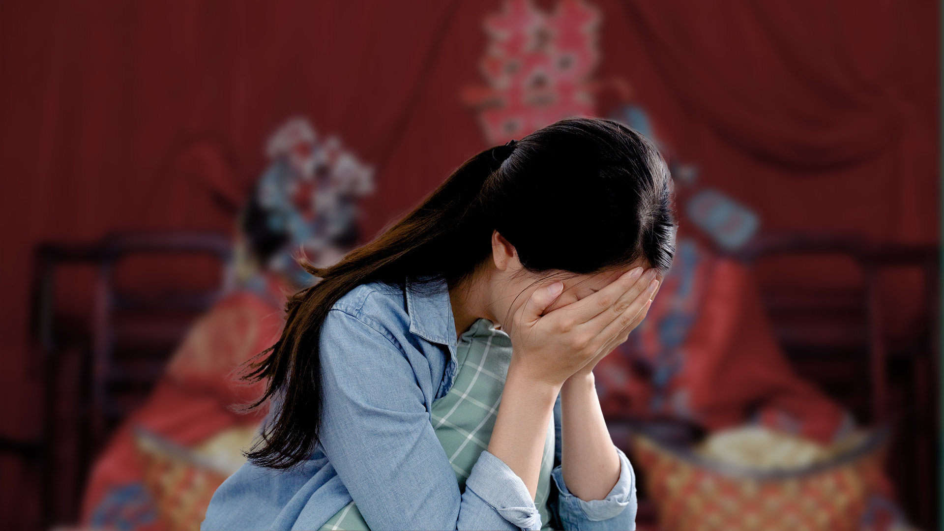 A woman in China felt so pressured by her parents constant demands she get married she developed anxiety disorder and breathing problems. Photo: Handout