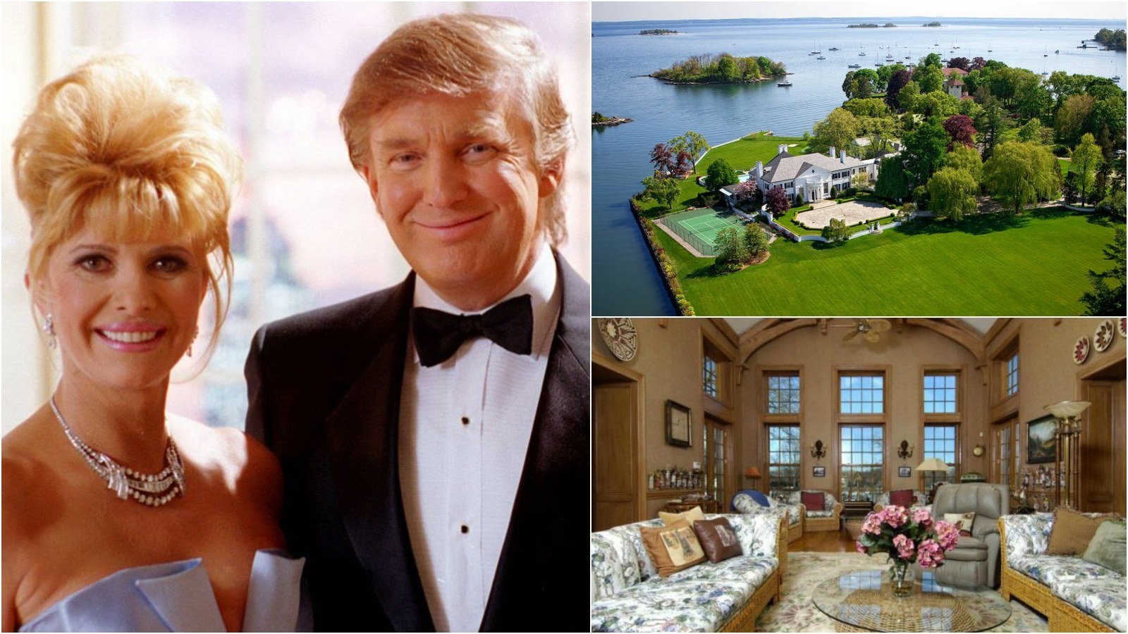 Where did Donald and Ivana Trump live after they first got married? Photos: @FanaTeresafana/Twitter, Pizza Hut Commercial, Coldwell Banker