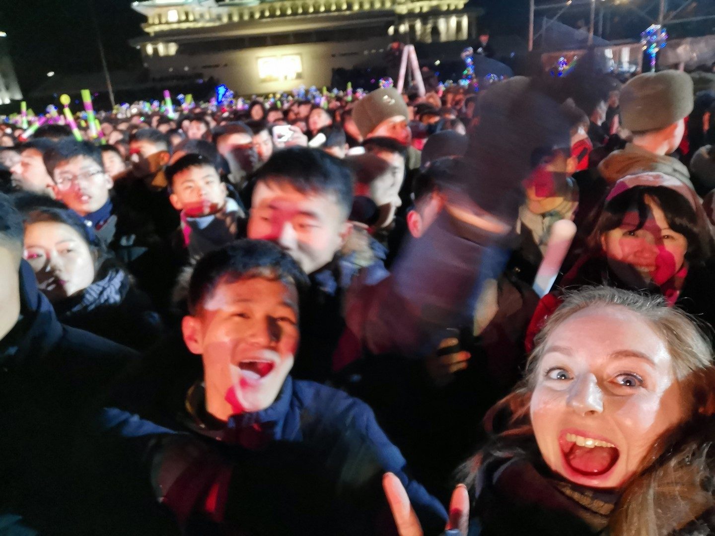 A New Year’s Eve party at Kim Il-sung Square in 2019.  Photo: Zoe Discoversnk