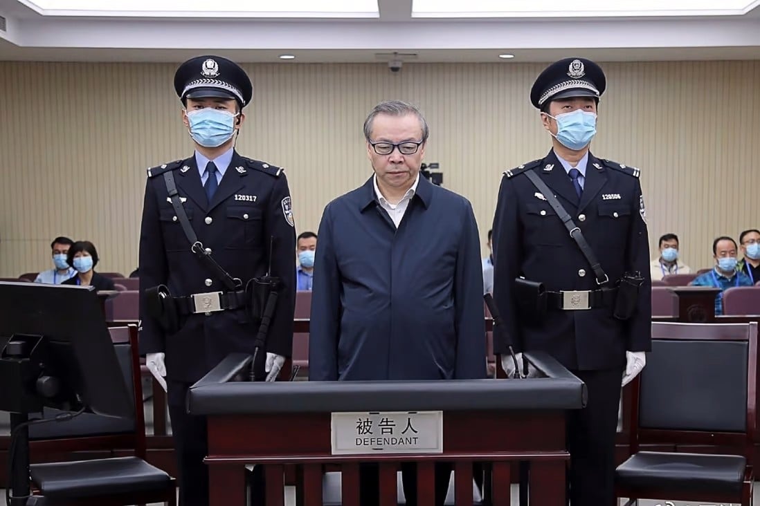 Lai Xiaomin, former chairman of China Huarong Asset Management, before his execution for corruption on January 29, 2021. Photo: Weibo