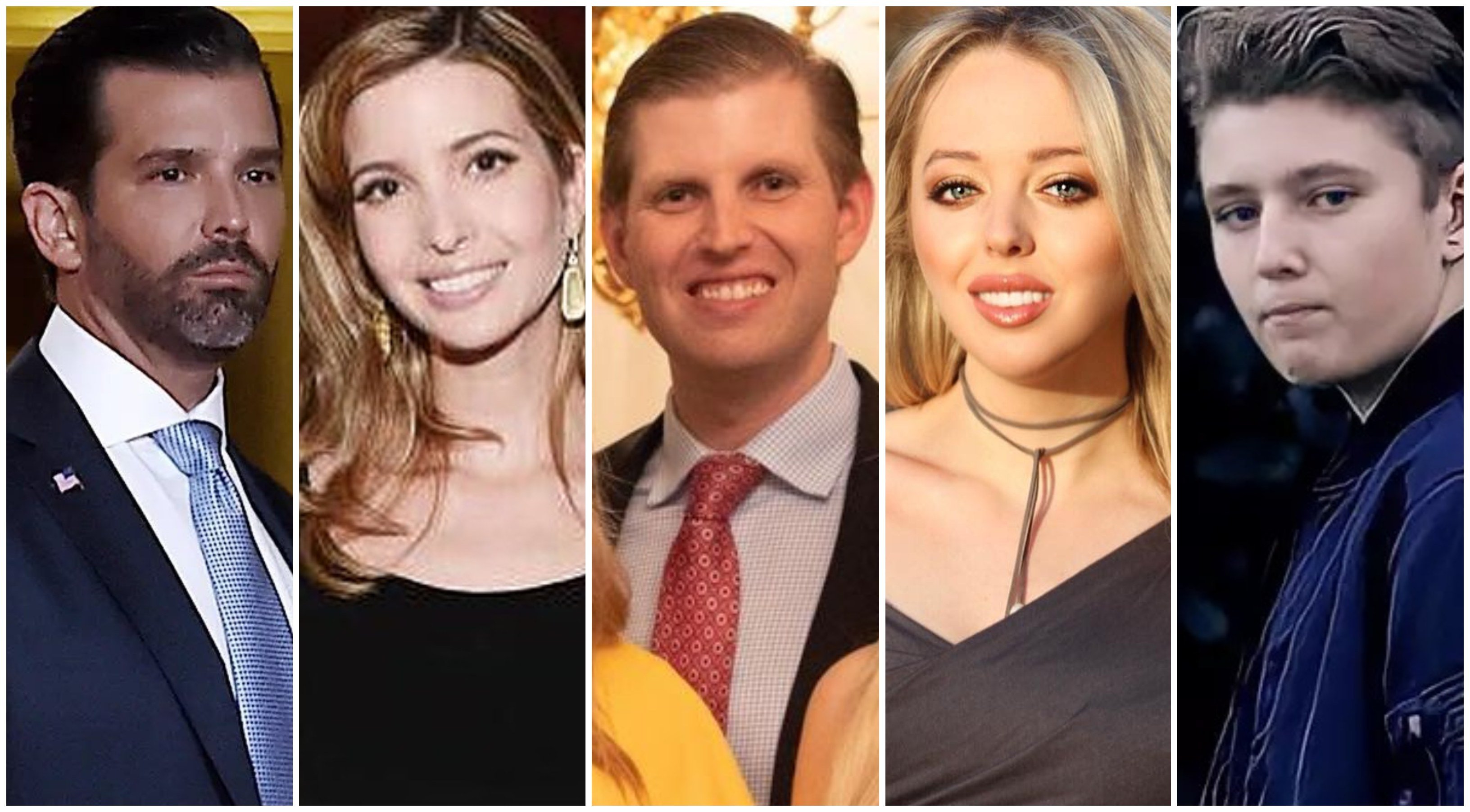 Eric, Ivanka, Donald Jr., Tiffany and Barron Trump may not all come from the same mother, but they all share the same father, Donald Trump. Photos: @onlytrumpjr, @ivankatrump_fan_page, @tiffanytrump, @barrontrumpmy/Instagram