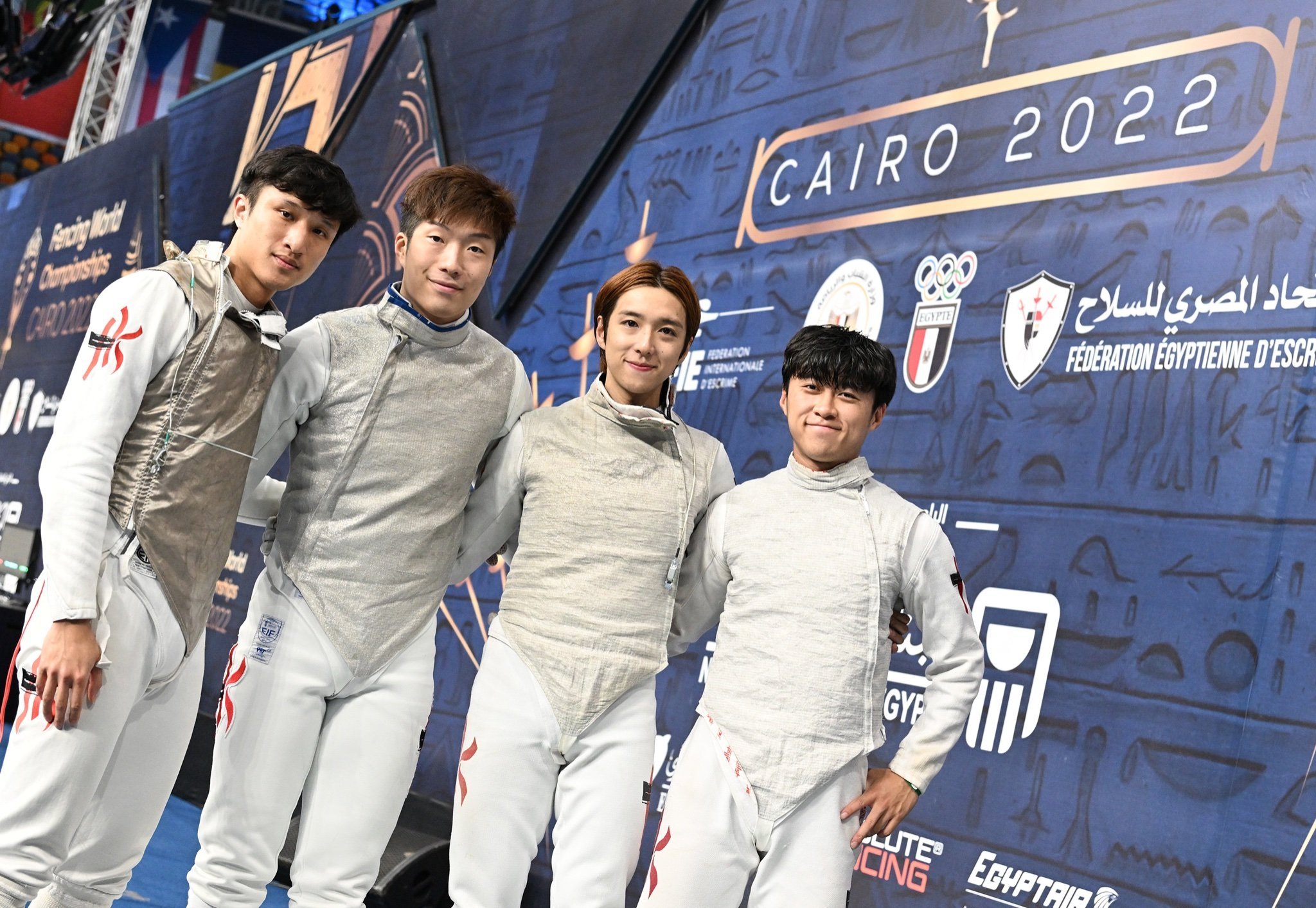 Hong Kong’s men’s foil team at the World Championships in Cairo. Photo: FIE
