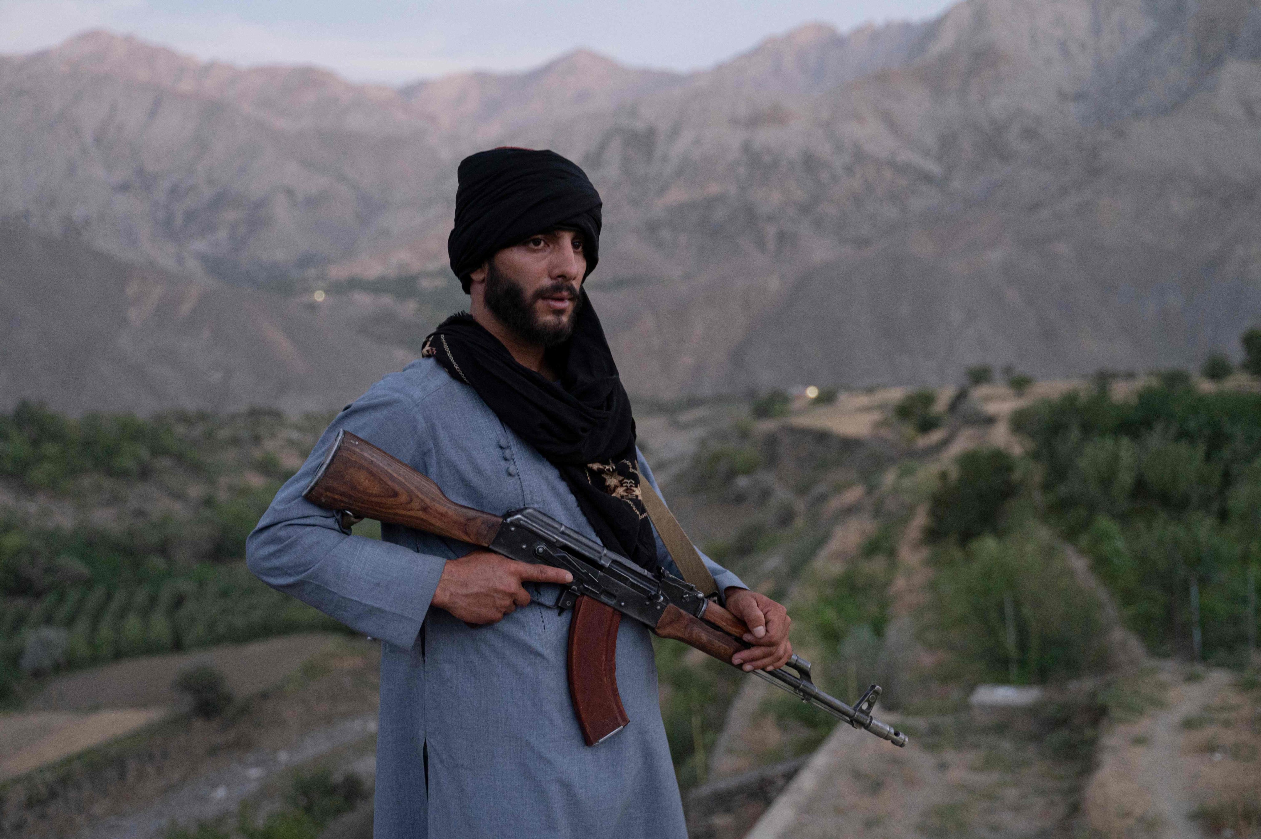 A Taliban fighter keeps a watch in Afghanistan’s Panjshir Province earlier this month. Photo: AFP