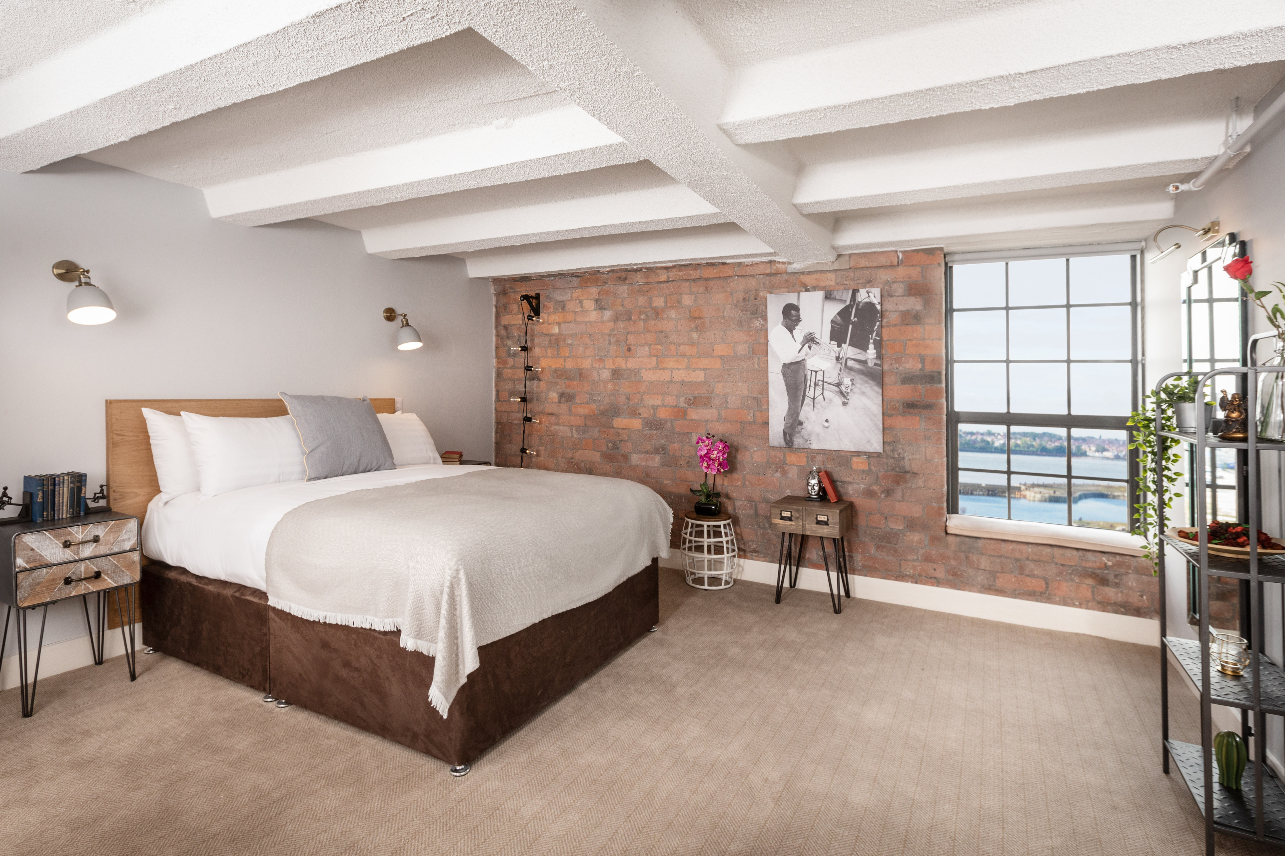 A home in the converted Tobacco Warehouse in Liverpool’s docks area, one of the up-and-coming areas in the UK as the pandemic-era trend for rural housing eases. Photo: Tobacco Warehouse