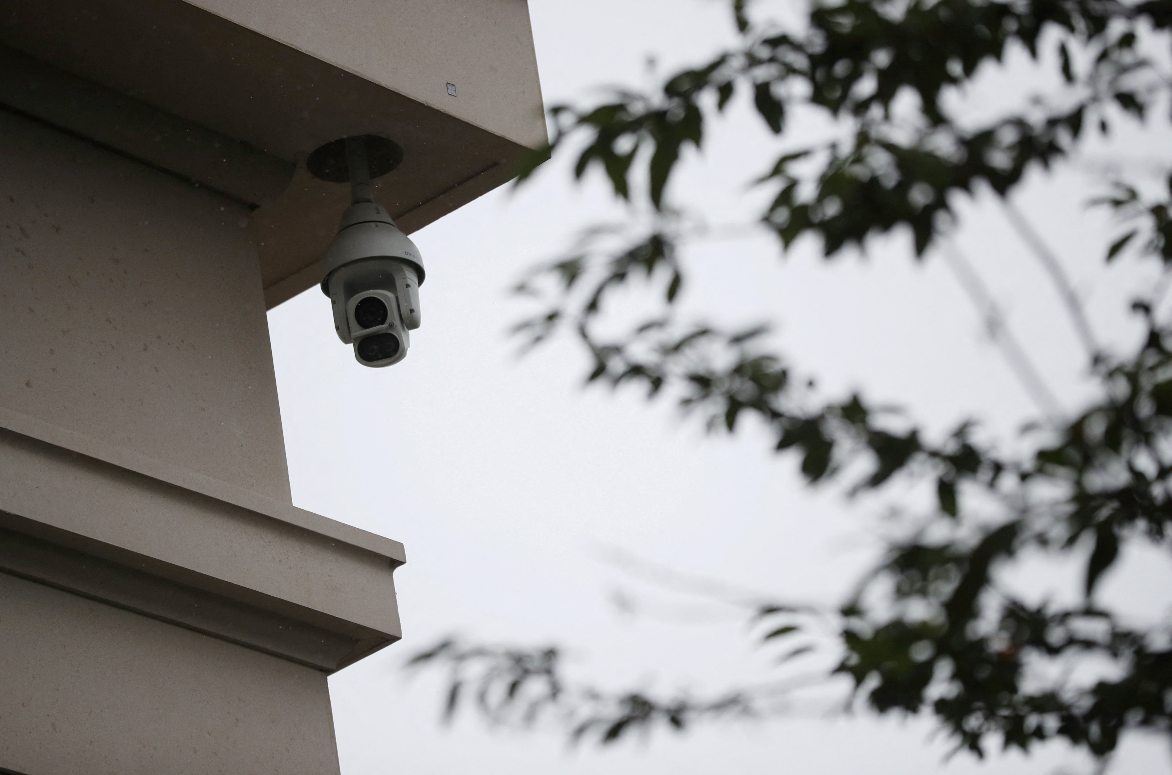 A surveillance camera is seen in the Kings Cross area in London on August 14, 2019. Photo: Reuters