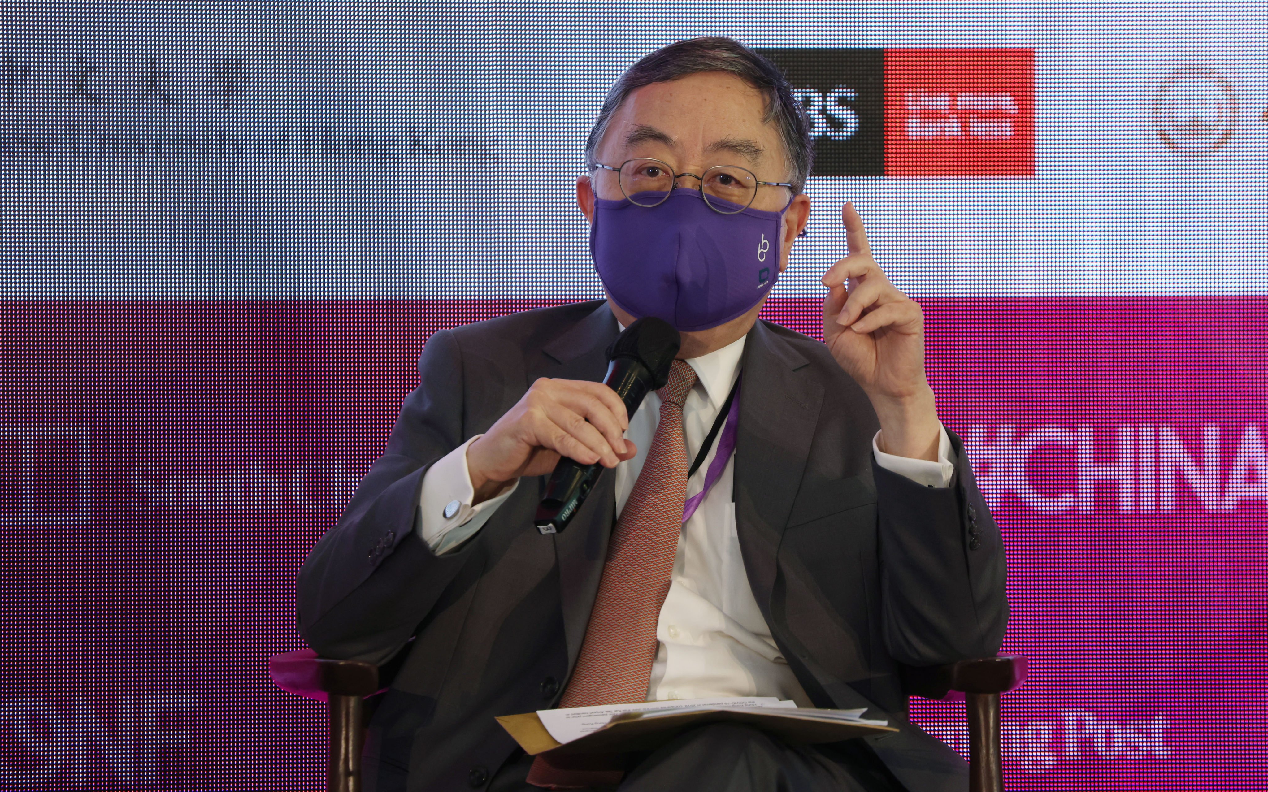 Hang Lung Group chairman Ronnie Chan speaks at a conference held by the South China Morning Post. Photo: Nora Tam