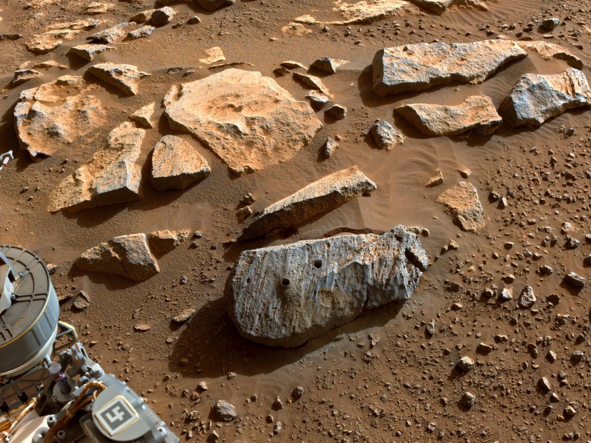Perseverance already has gathered rock samples. Photo: AFP