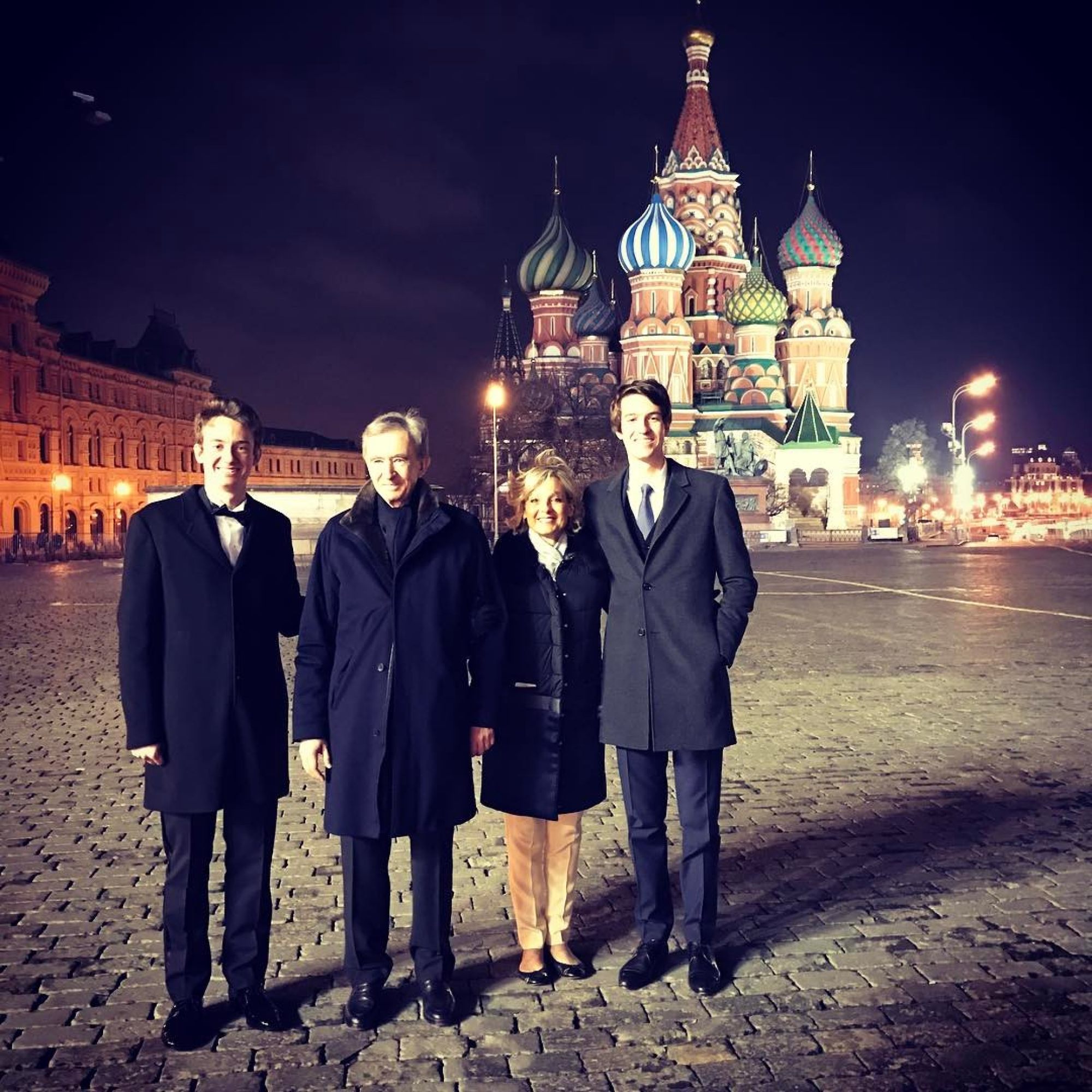 Natalia Vodianova, Antoine Arnault and Delphine Arnault attend the