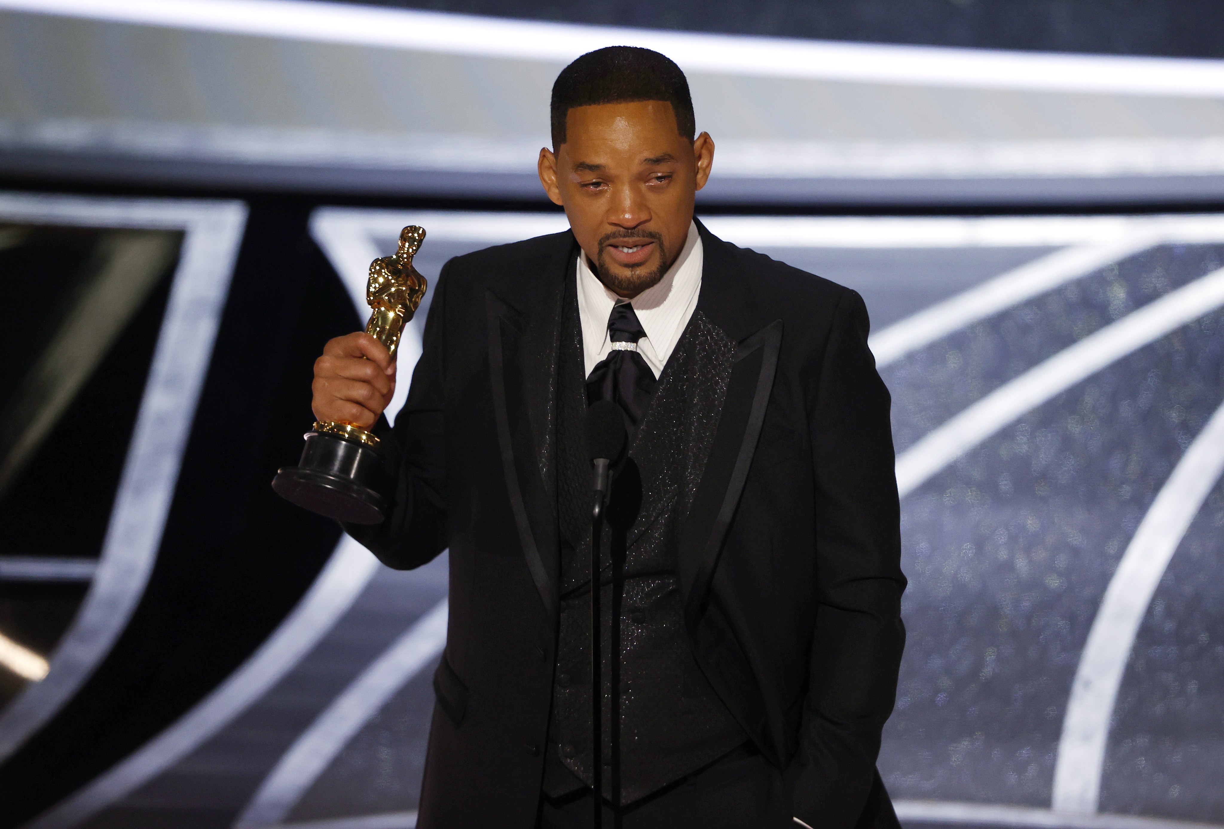 Will Smith after winning the best actor Oscar in Hollywood, Los Angeles, California, US on March 27. Photo: EPA-EFE