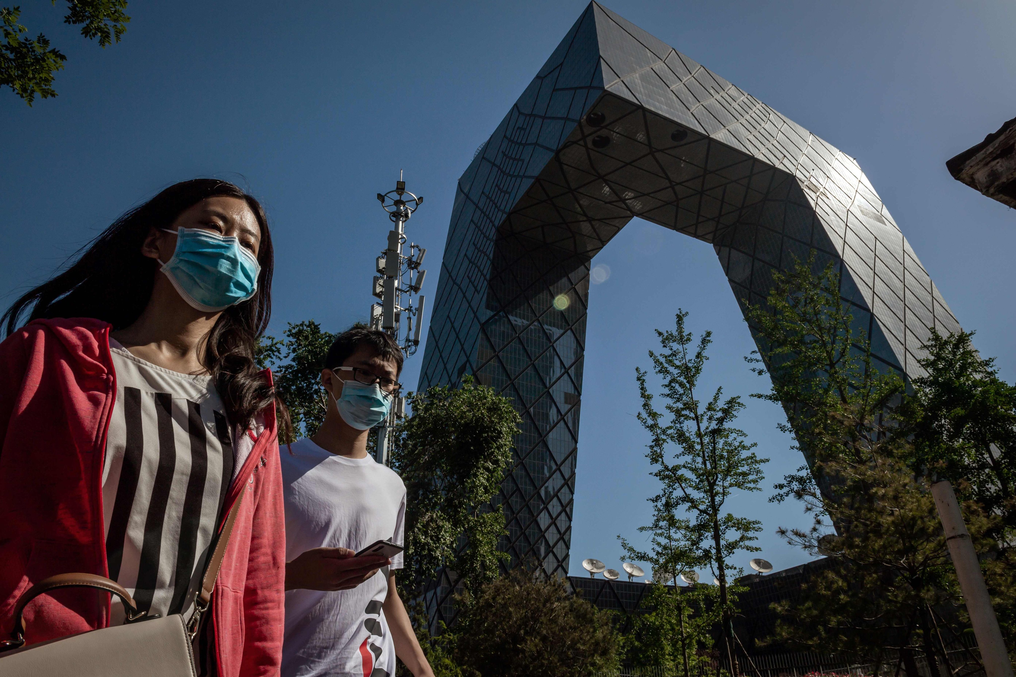 CCTV’s headquarters in Beijing. The state-run television group says it will continue to push back in the narrative battle. Photo: AFP