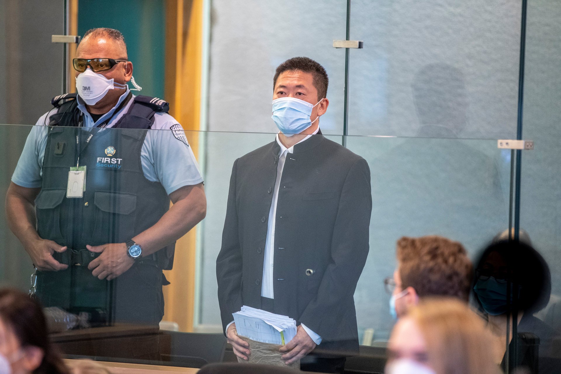Fang Sun on trial at the Auckland High Court for the murder of Elizabeth Zhong in April. Photo: New Zealand Herald 