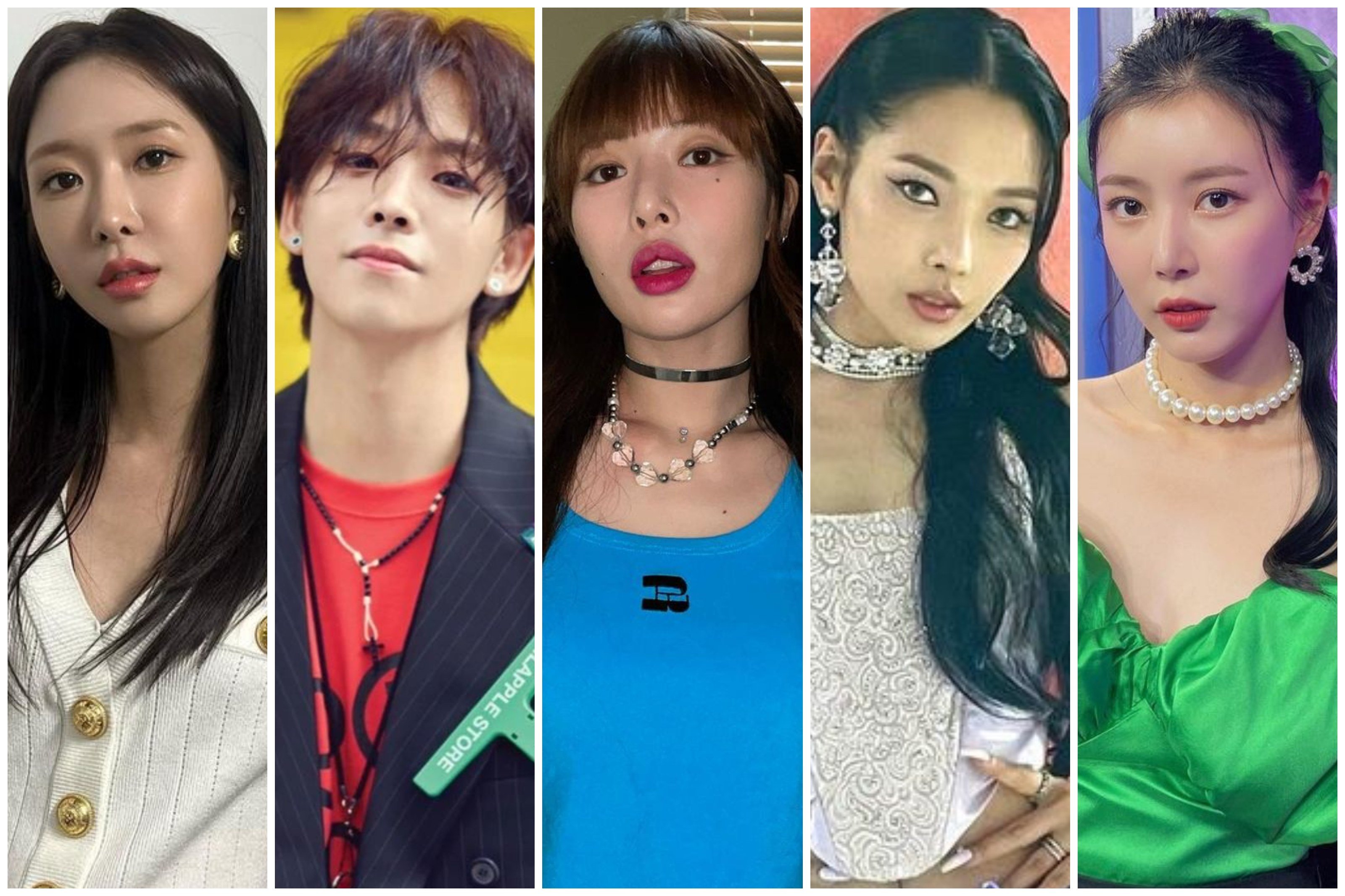 Cho Seung-hee, Junhyeok, Hyuna, Somin and Jang Hyeri all moved on from their K-pop groups very quickly. Photos: @seunghee91_63, @hyunah_aa, @somin_jeon0822, @s2._.hyerii/Instagram; Wikipedia