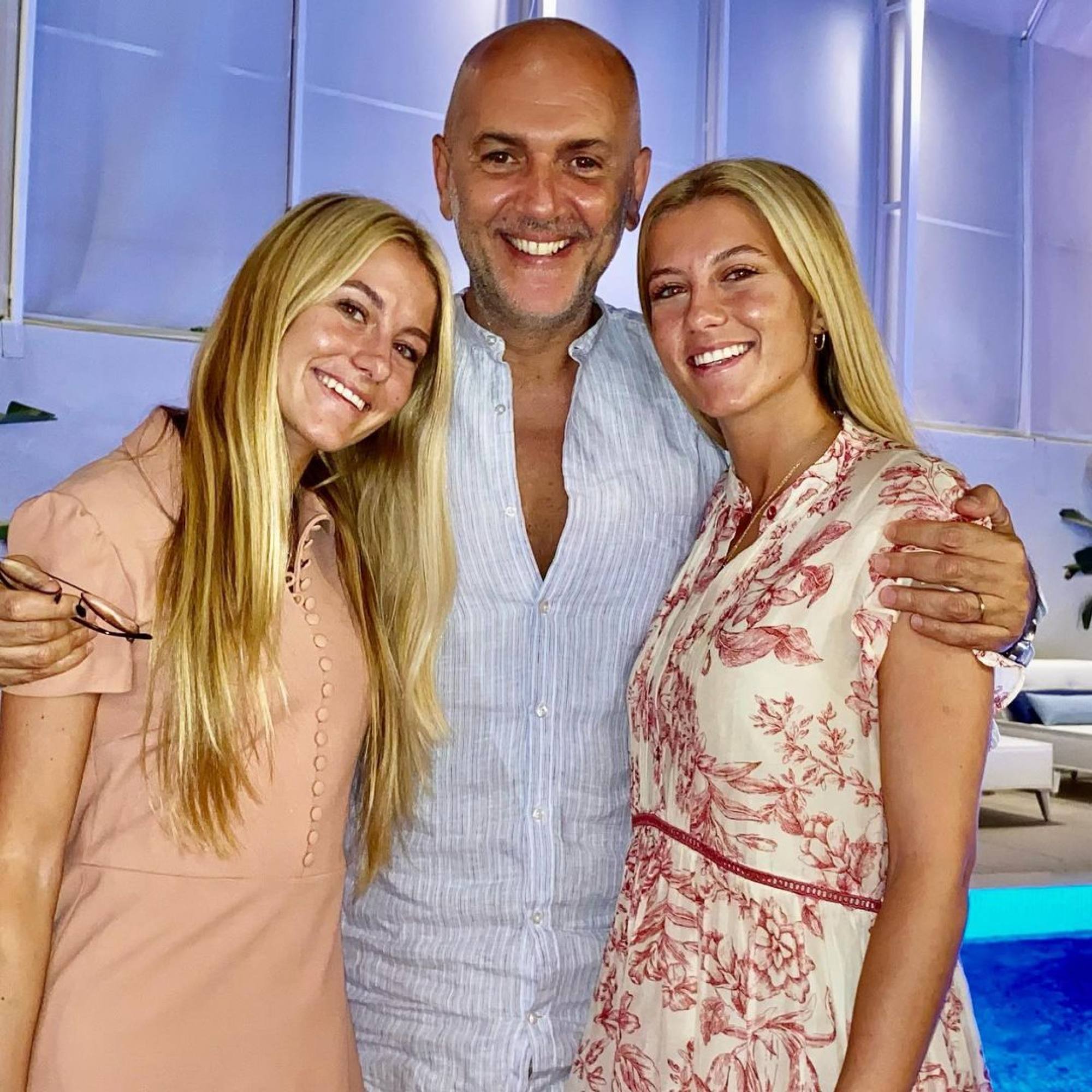 Princess Aisha and Princess Sara with famous TV presenter Ricardo Karam. Photo: @ricardo.karam.official/Instagram