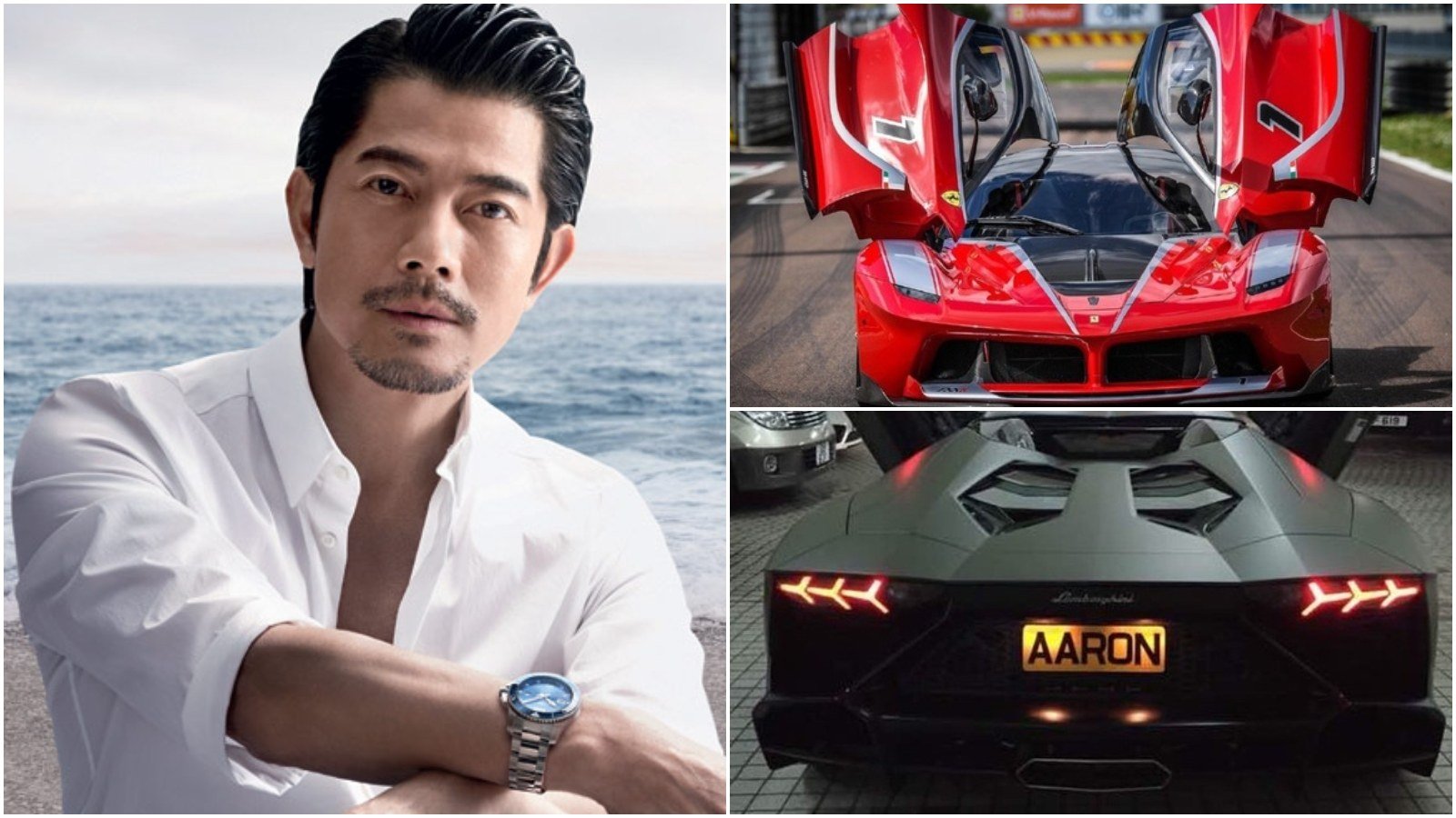 Aaron Kwok owns multiple Ferraris and Lamborghinis in his car collection. Photos: Handout, @aaronkwok/Weibo 