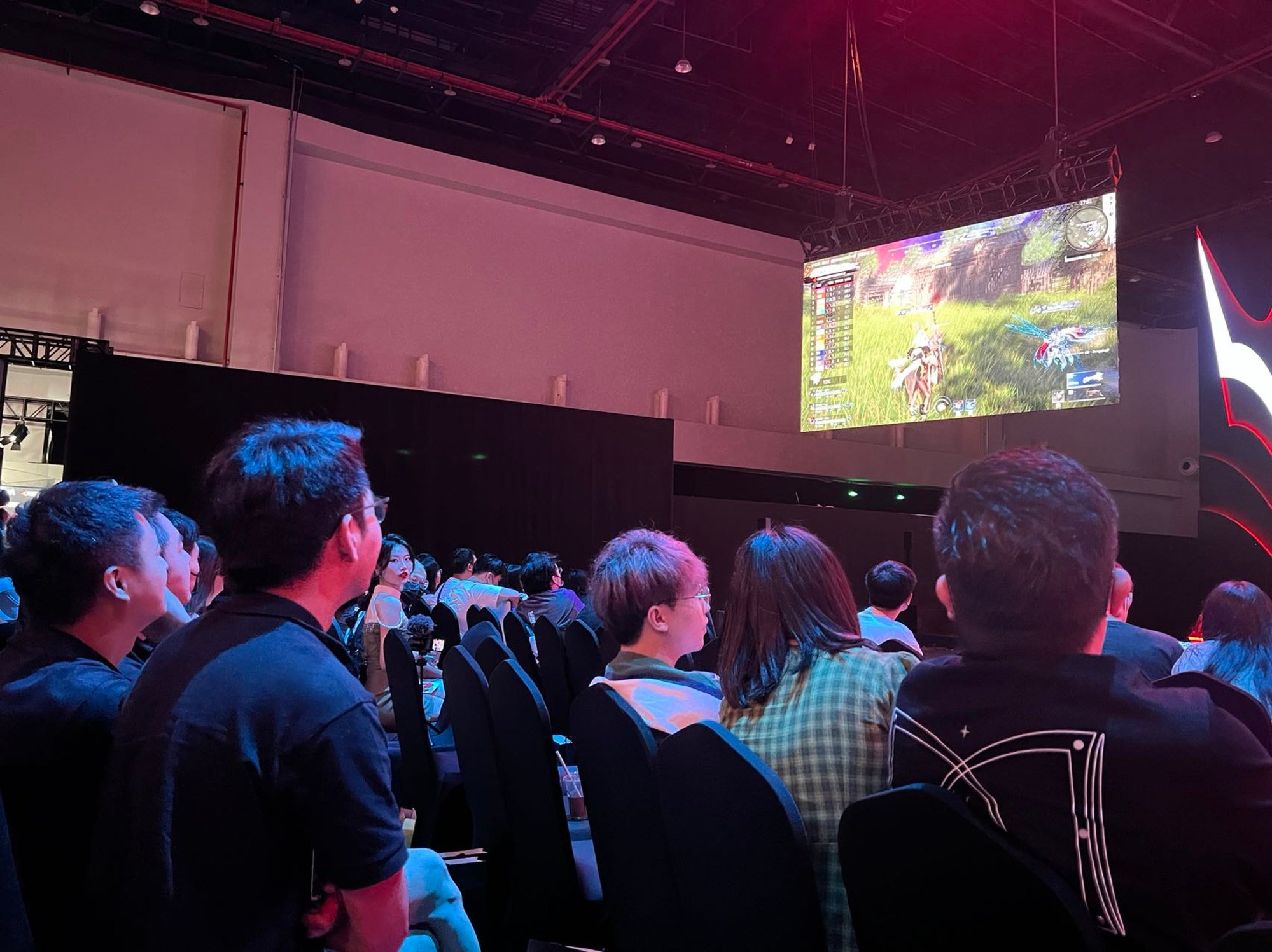 Only a dozen fans were able to watch live the Naraka: Bladepoint tournament matches held in Shanghai. Photo: Ann Cao