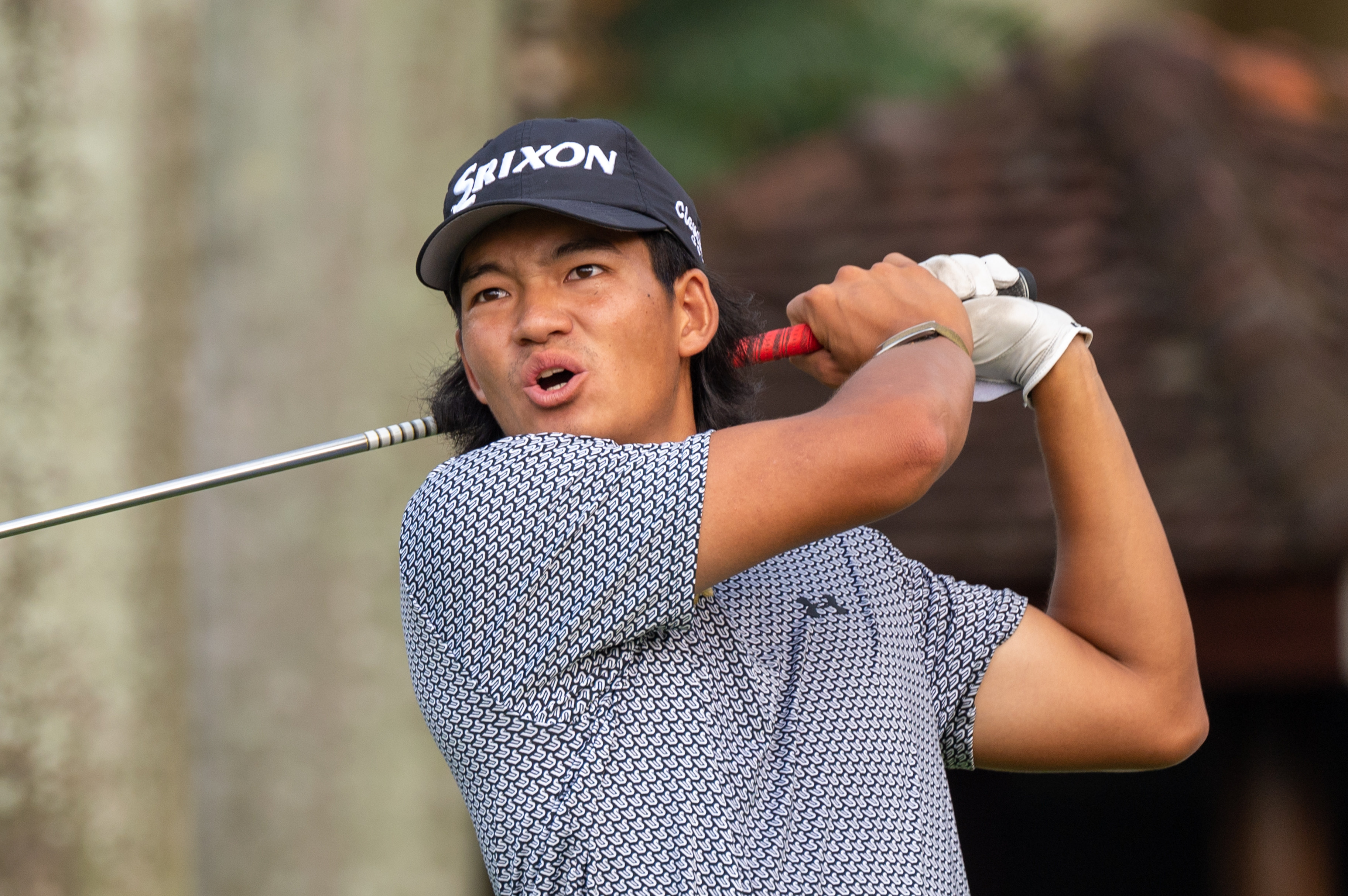 Taichi Kho of Hong Kong pictured during round two of the 2022 Mandiri Indonesia Open at the Pondok Indah Golf Course in Jakarta. 