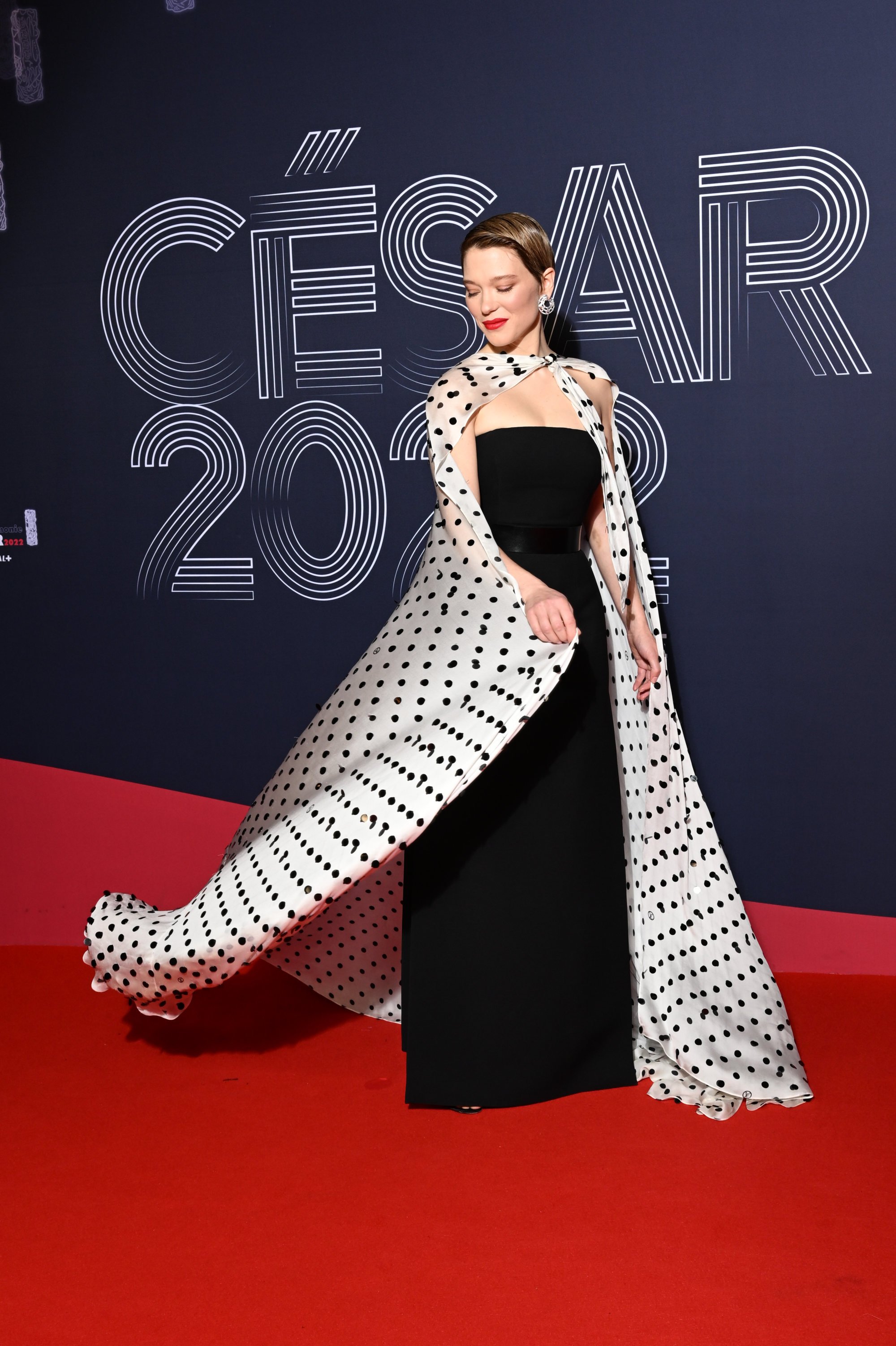 Léa Seydoux in Louis Vuitton at the 2022 César Awards in Paris, France. Photo: Getty Images