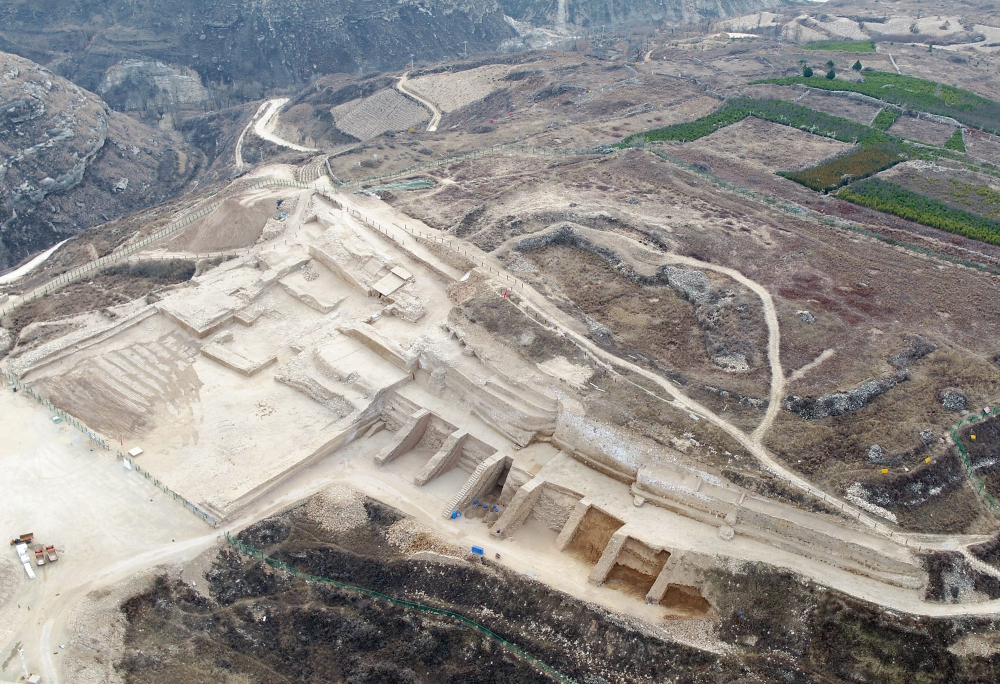 The Shimao pyramid in Shenmu, Shaanxi province overlooked a vast walled city. Photo: Handout