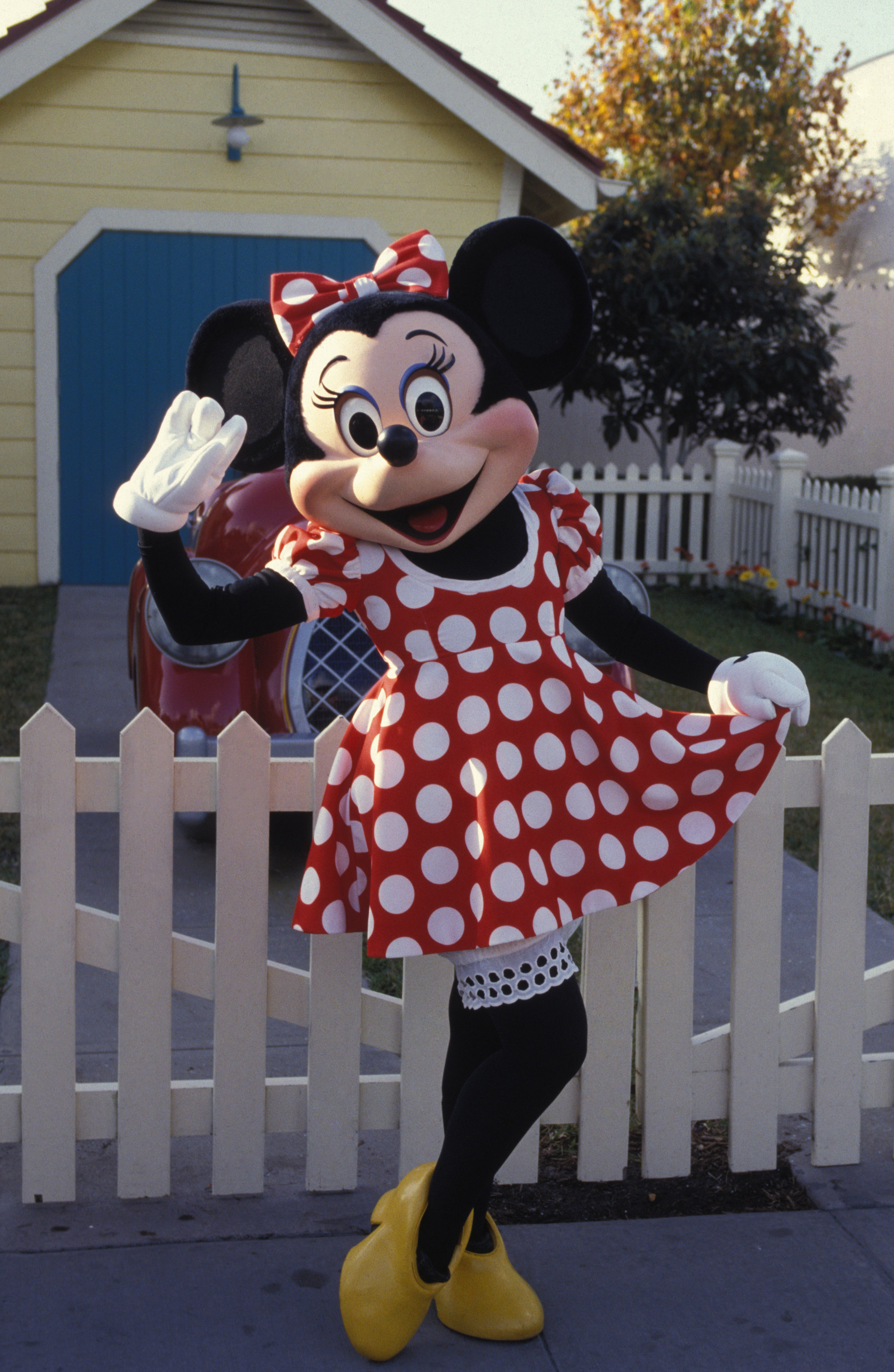 Minnie Mouse is famous for wearing a red and white polka dot dress. Photo: Getty Images