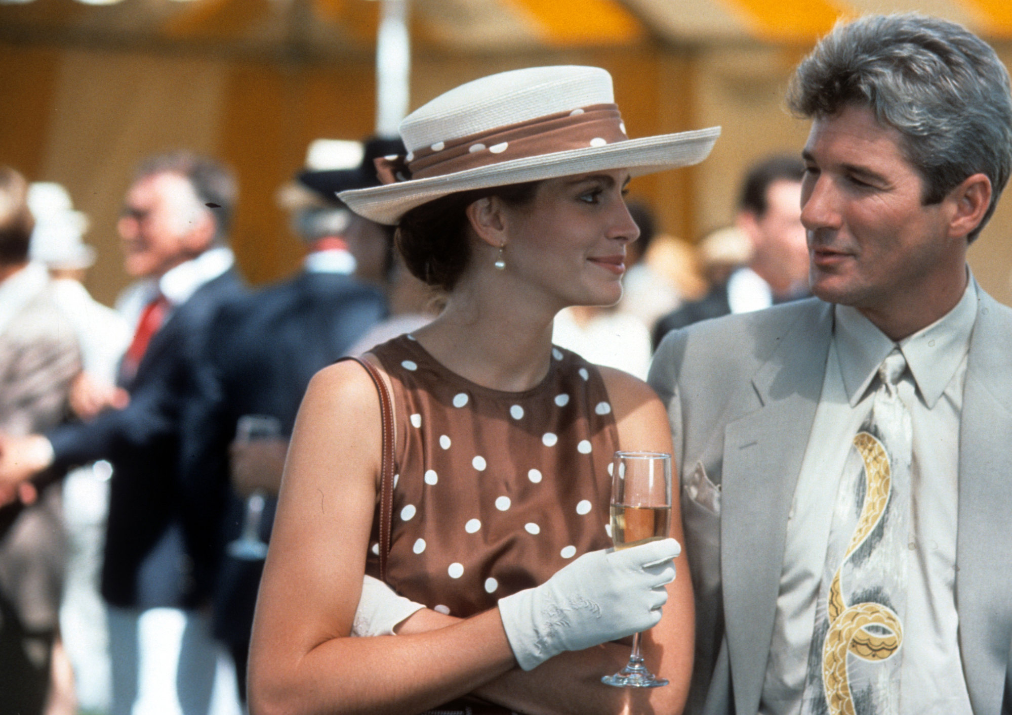 Julia Roberts wore a brown polka dot dress in Pretty Woman. Photo: Getty Images