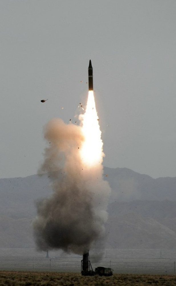 An earlier PLA missile launch. The rocket force fired ballistic missiles into waters to the north, south and east of Taiwan last week. Photo: Handout