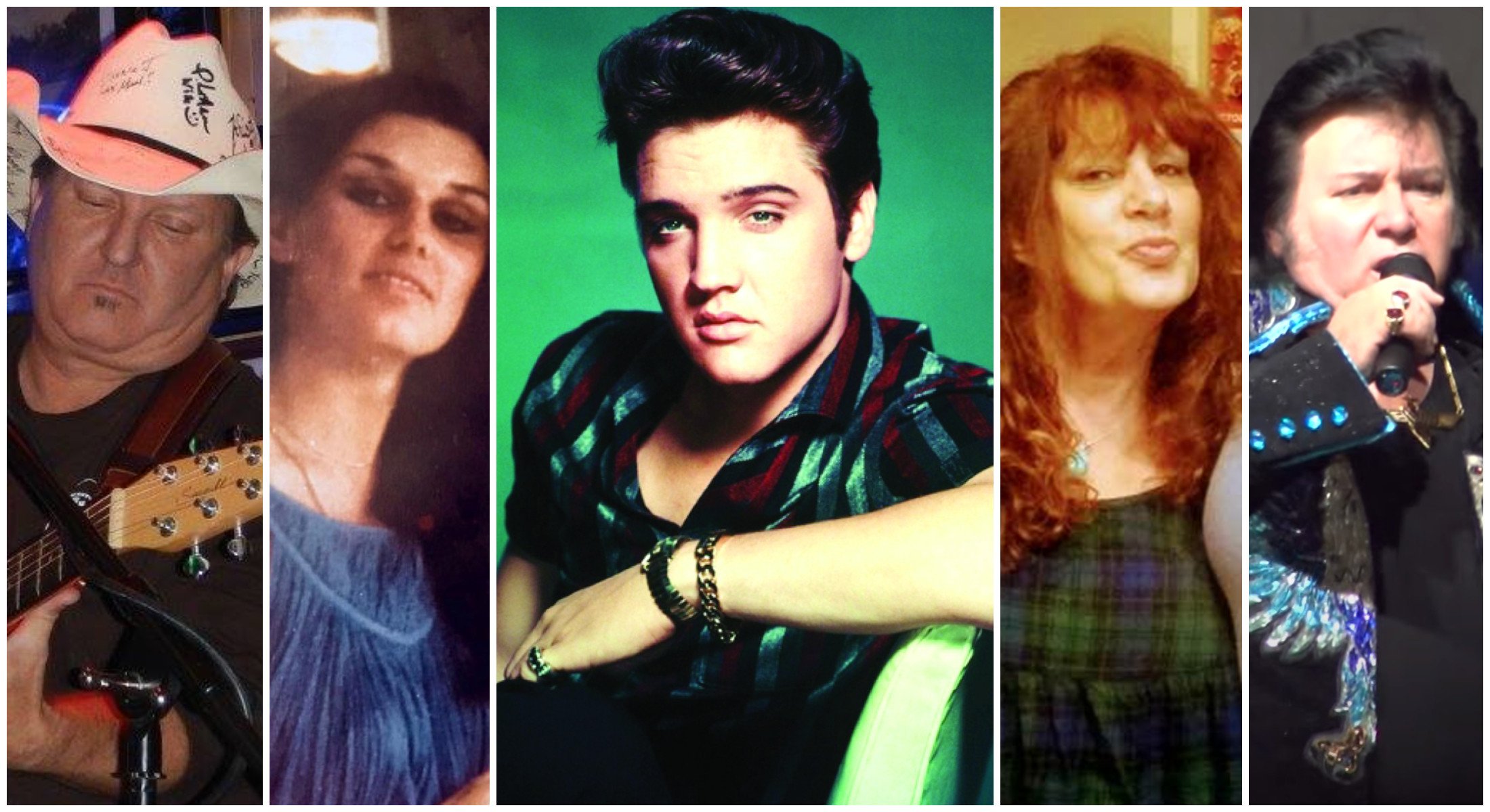John Smith, Desirée Presley, Deborah Presley Brando and Elvis Aaron Presley Jr. all claim that Elvis Presley is their father – but whose story is most credible? Photos: Charliss Lynn/Facebook; @desireepresleyofficial/Instagram; Corbis; Deborah Presley Brando/Facebook;  Record-Journal/YouTube