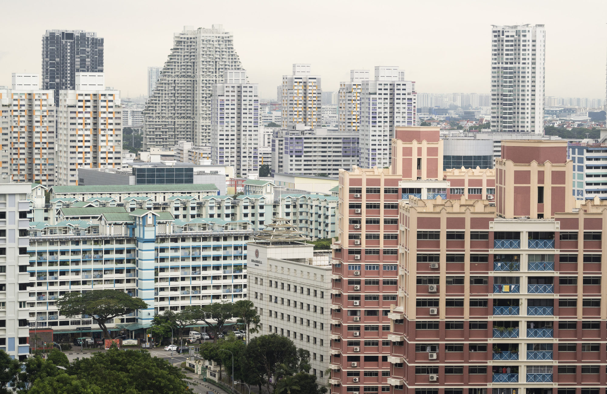 Public housing blocks in Singapore, on May 15. Photo: Bloomberg