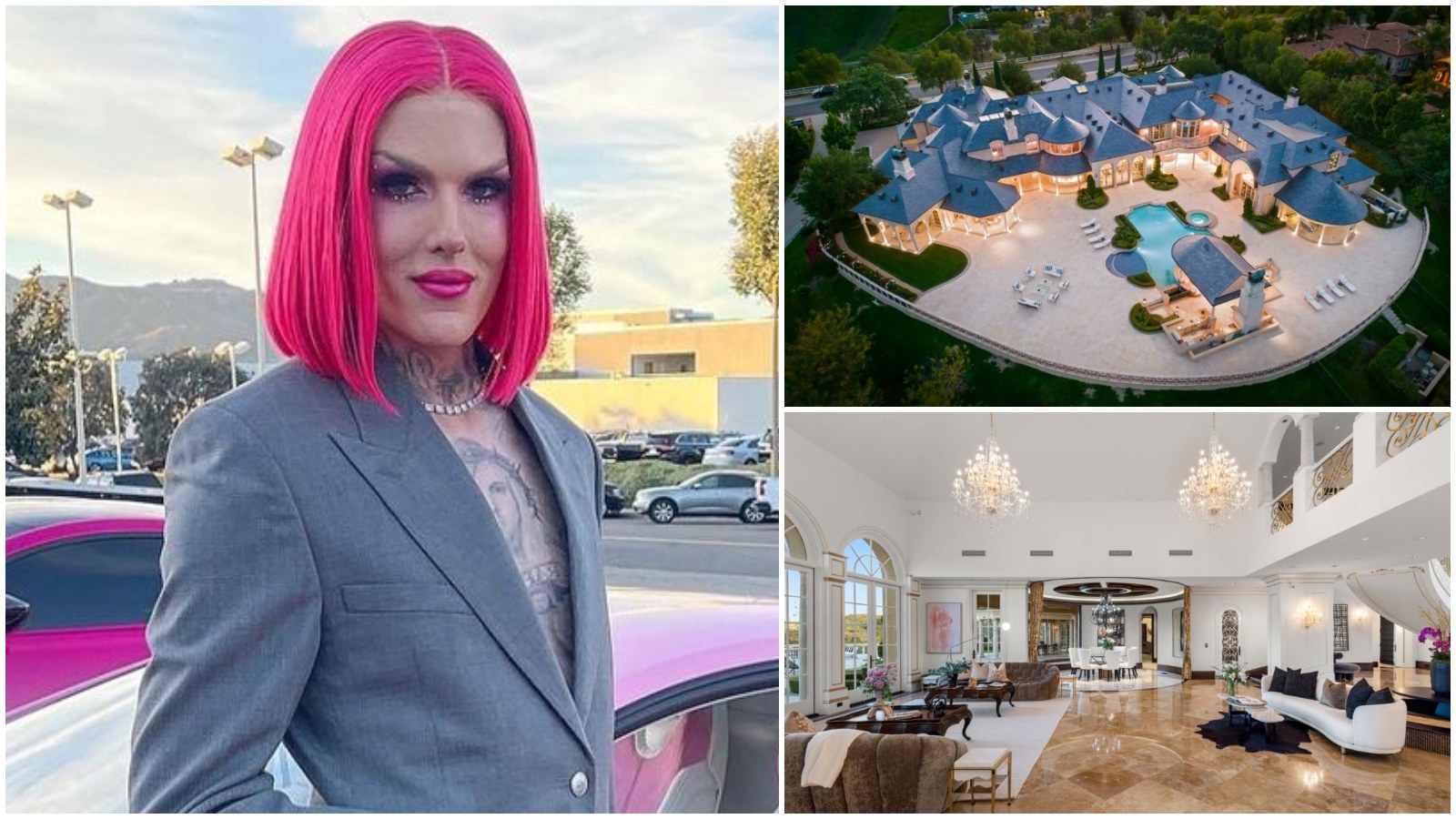 Jeffree Star’s Hidden Hills, Los Angeles mansion has just been sold for US$16.7 million. Photos: @jeffreestar/Instagram, Compass