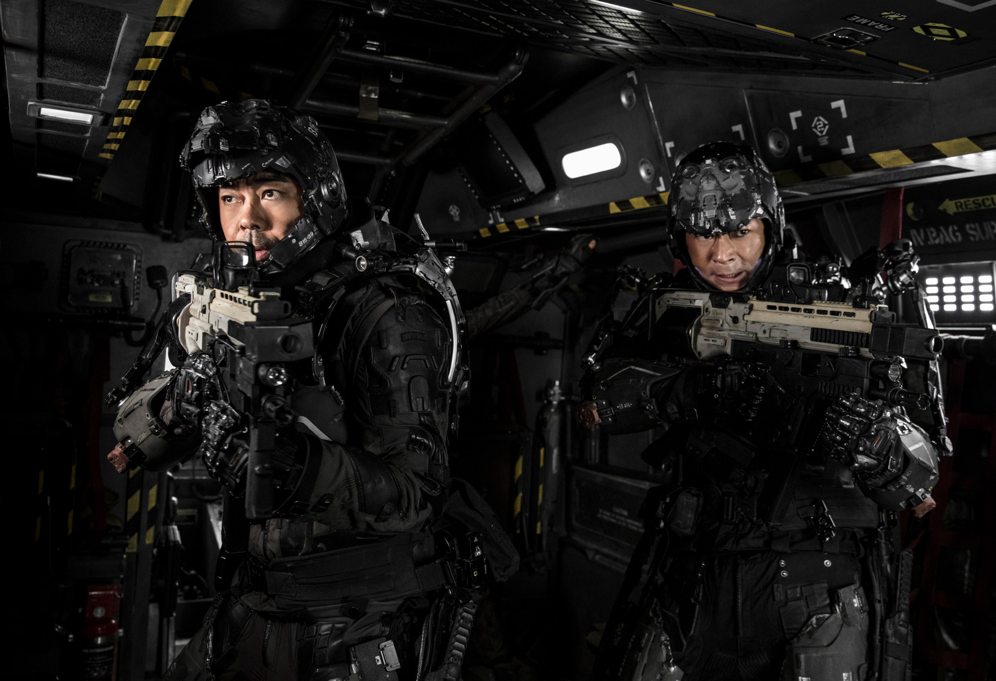 Lau Ching-wan (left) and Louis Koo in a still from Warriors of Future.