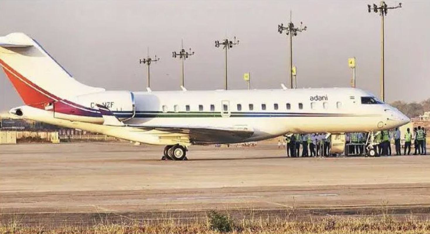 private jet adani plane