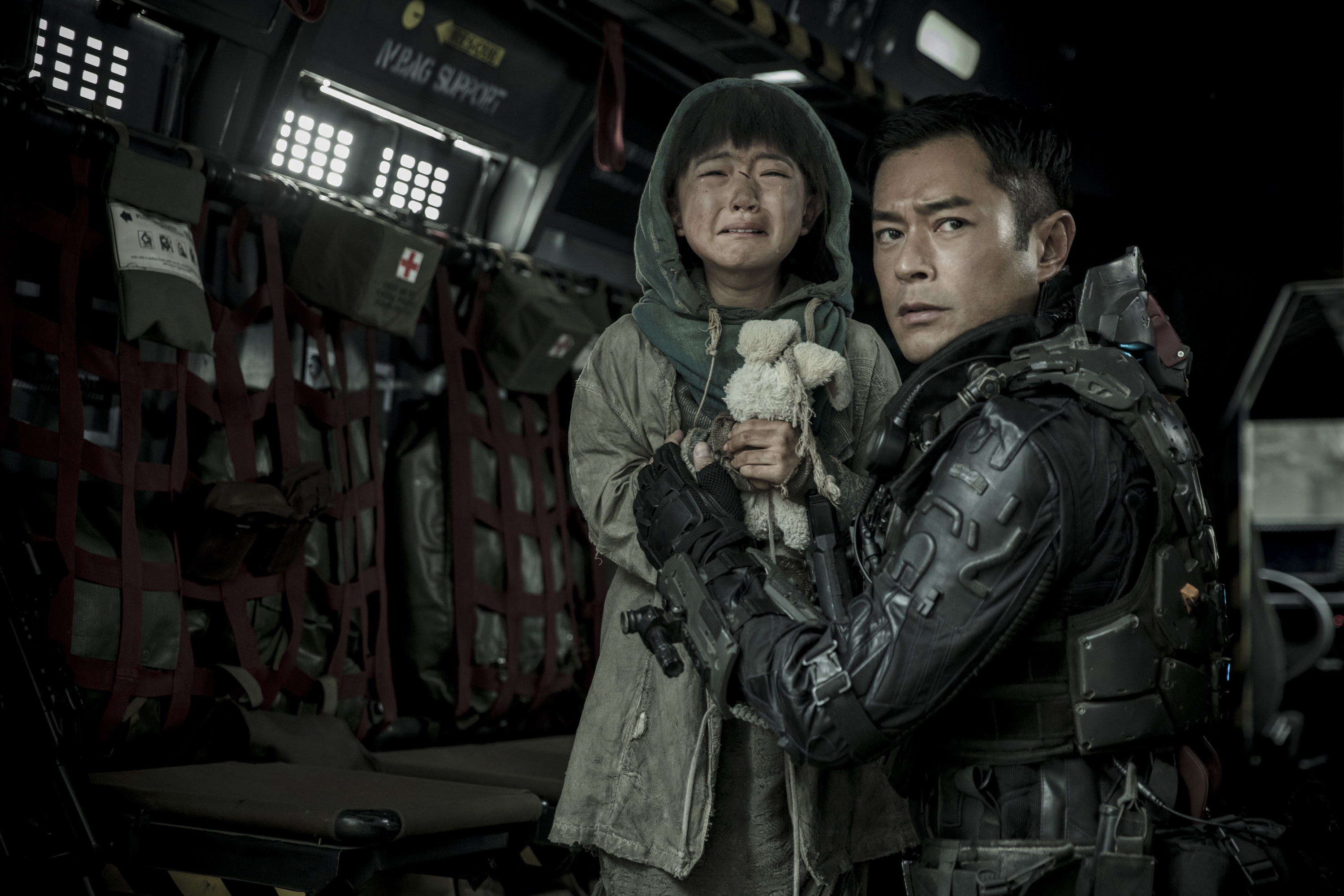 Louis Koo (right) in a still from Warriors of Future.
