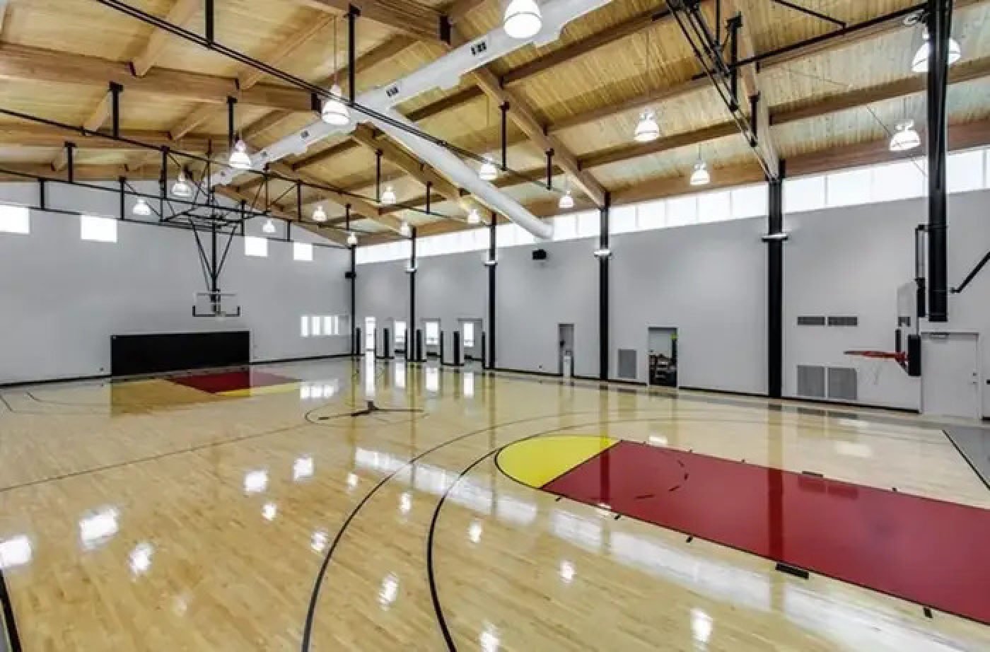 Naturally, Michael Jordan’s mansion comes complete with its own basketball court. Photo: Concierge Auctions