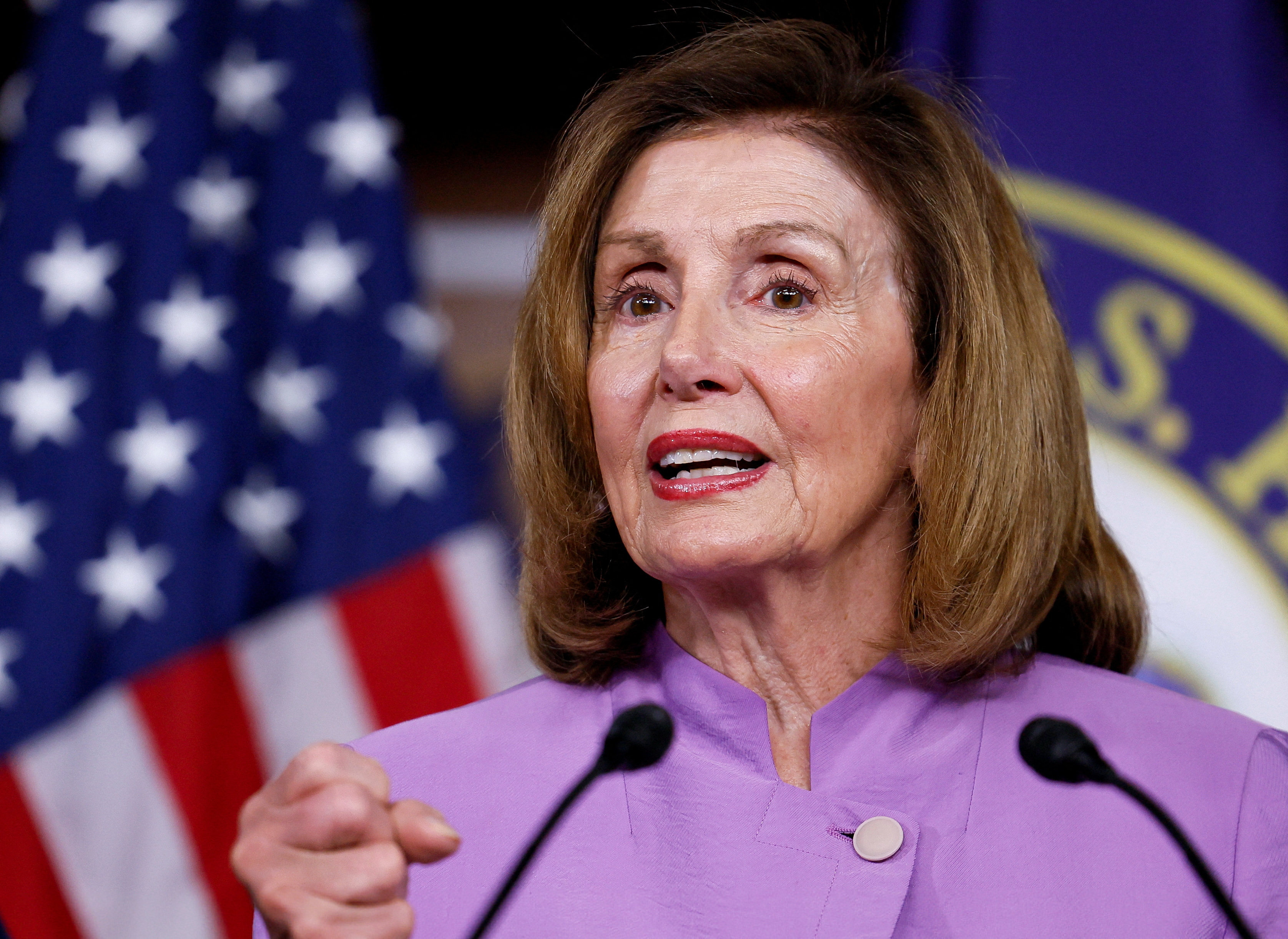 US House Speaker Nancy Pelosi, Democrat of California, during a news conference on Wednesday about her recent trip to the Indo-Pacific that included a stop in Taiwan. Photo: Reuters