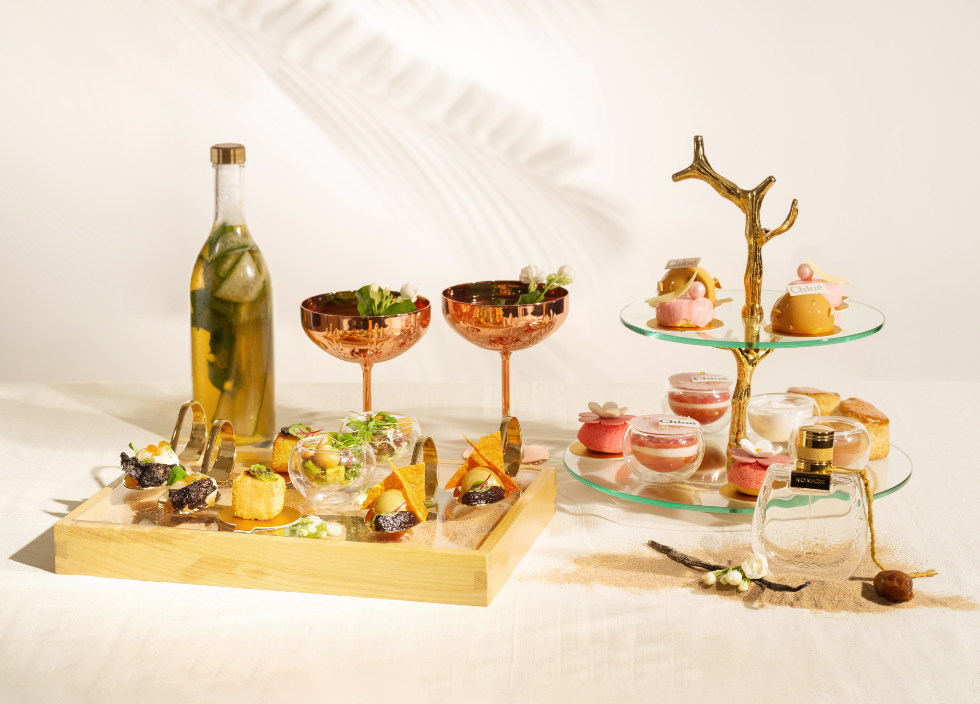 Cordis serves exquisite sweet and savoury delights for its Chloé-themed afternoon tea set. Photo: Cordis Hong Kong
