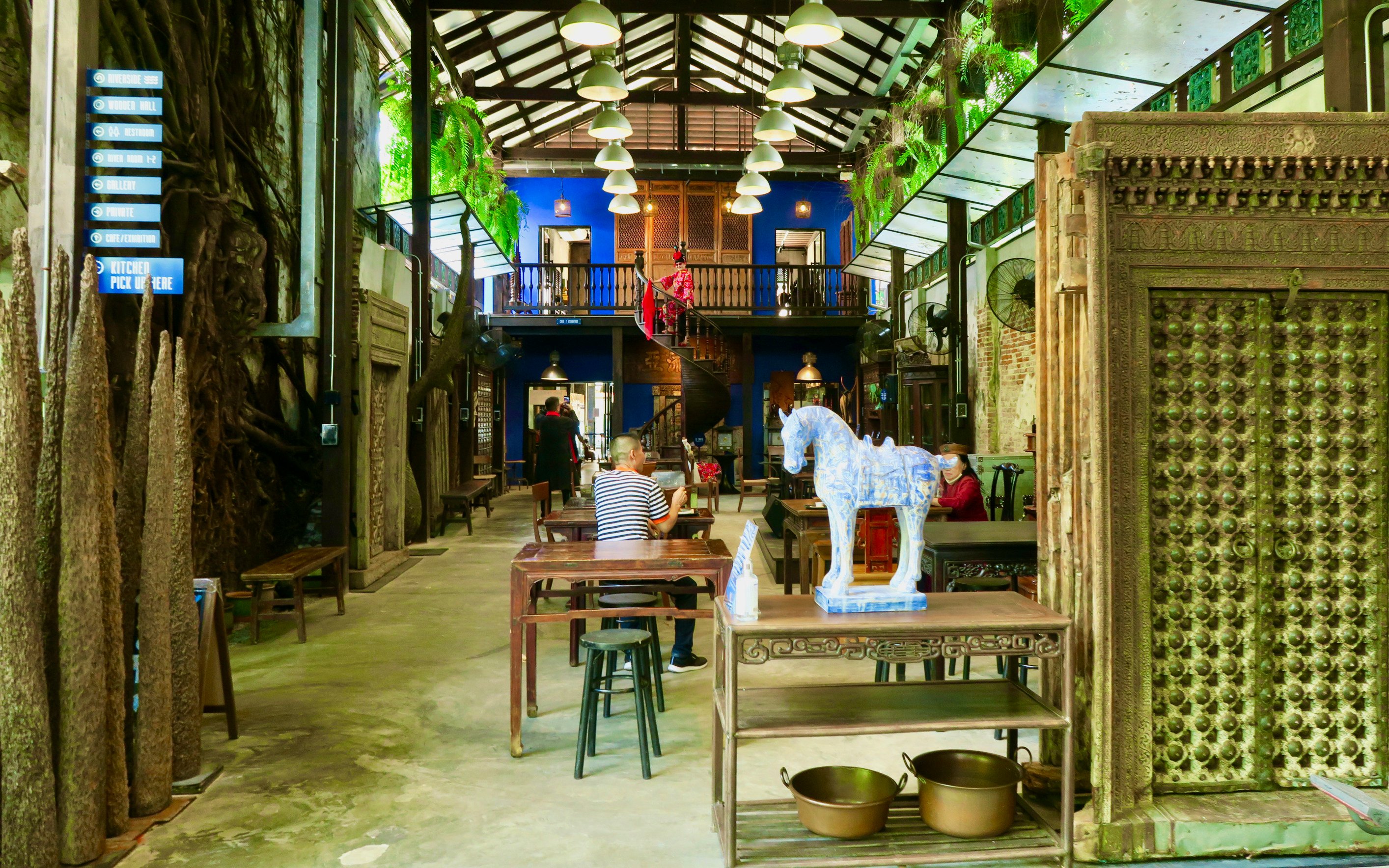 Hong Sieng Kong is a gallery and cafe furnished with antiques in renovated shophouses in Bangkok’s Charoenkrung Road neighbourhood. Photo: Mavis Teo