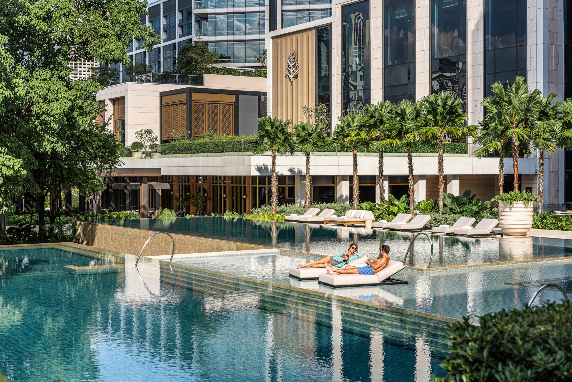 Pools at the Four Seasons Hotel Bangkok. The hotel opened in December 2020. Photo: Four Seasons