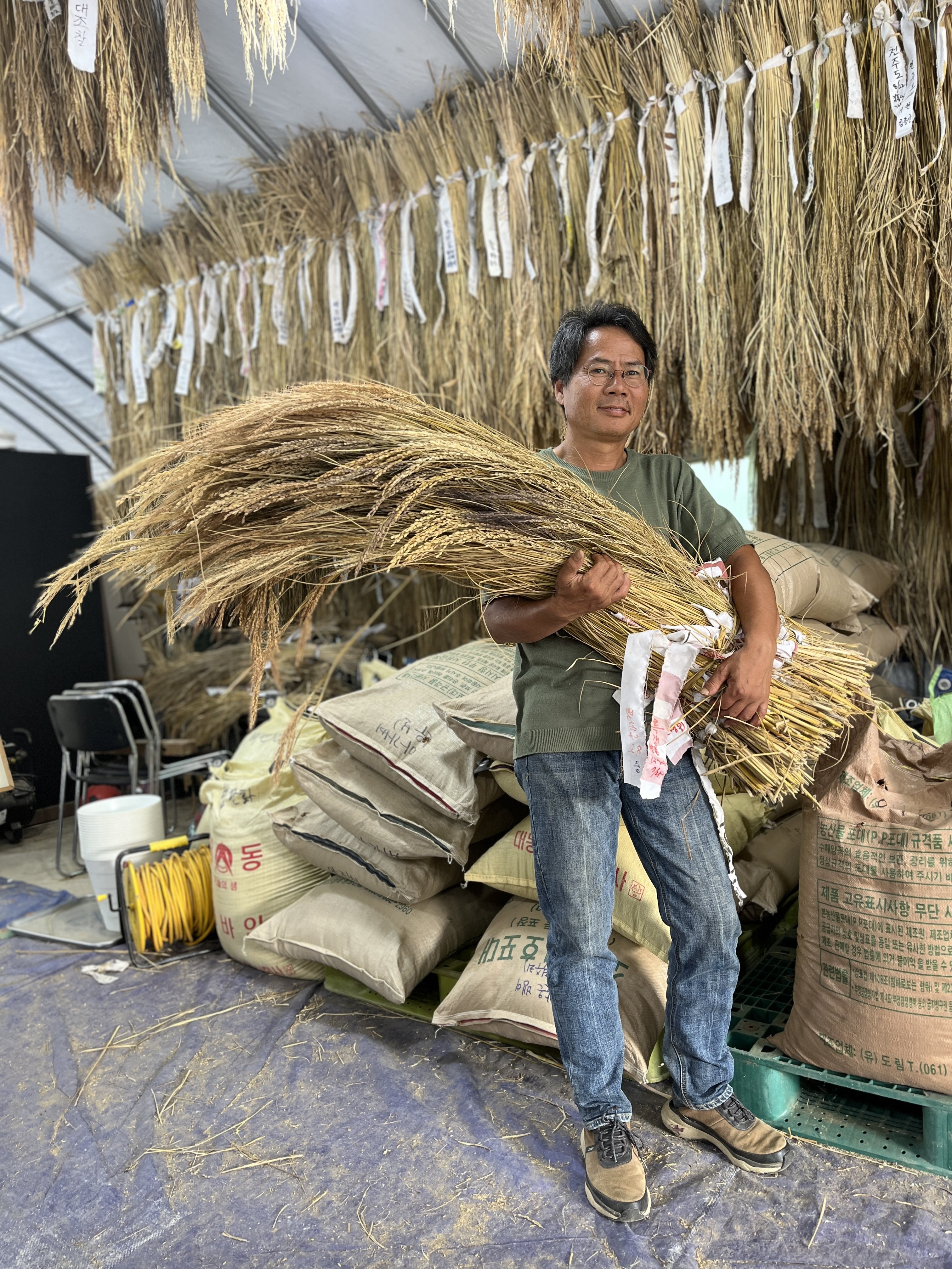 Lee Geun-yi, founder of Woobo Farm in South Korea, grows Korean heirloom rice. It is being revisited by chefs and breweries eager to harness the ingredient’s flavour potential, but will remain a niche product. Photo: Matthew C. Crawford